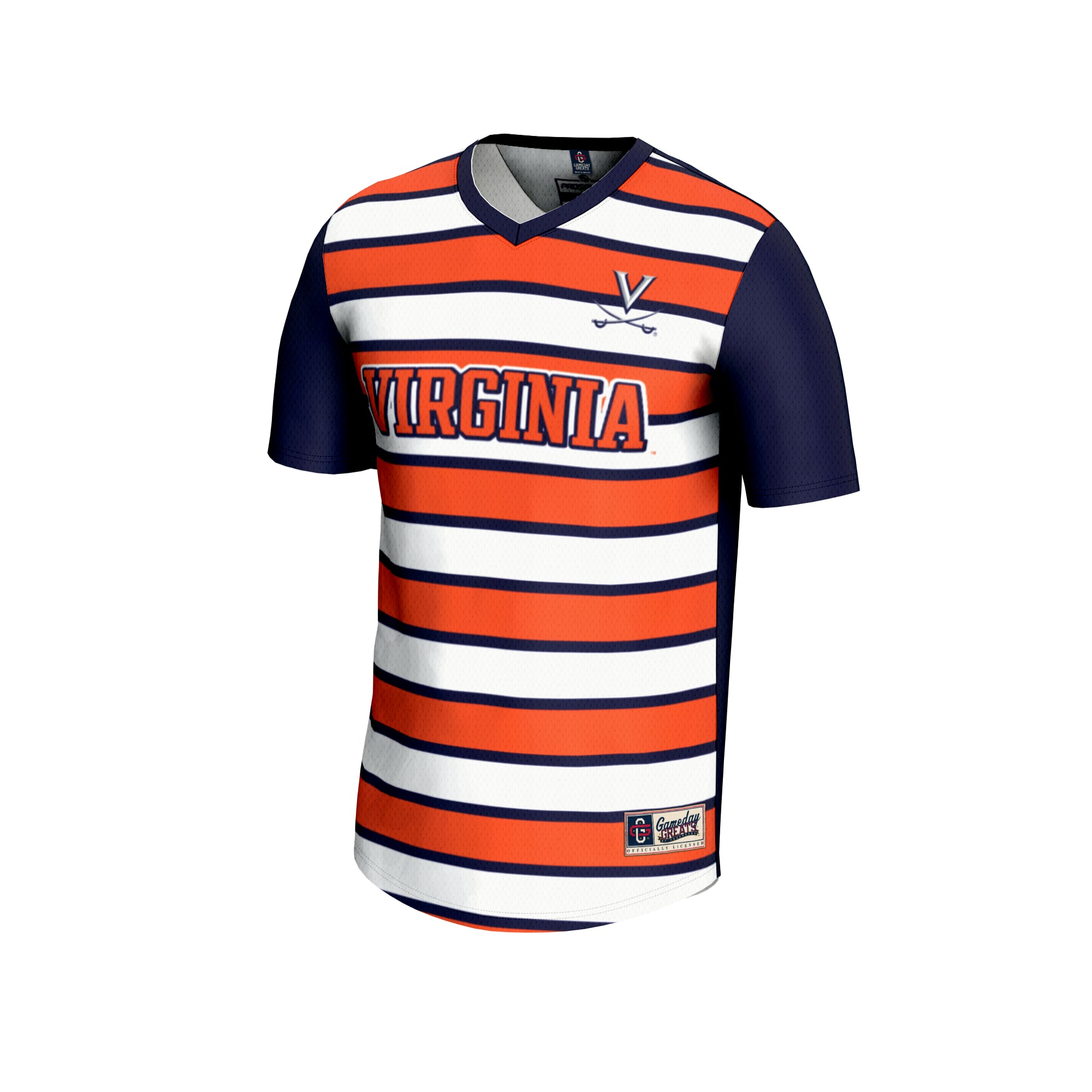 Soccer Fashion Virginia Cavaliers Game Jersey No.1 Navy NCAA College Soccer Fan Wear