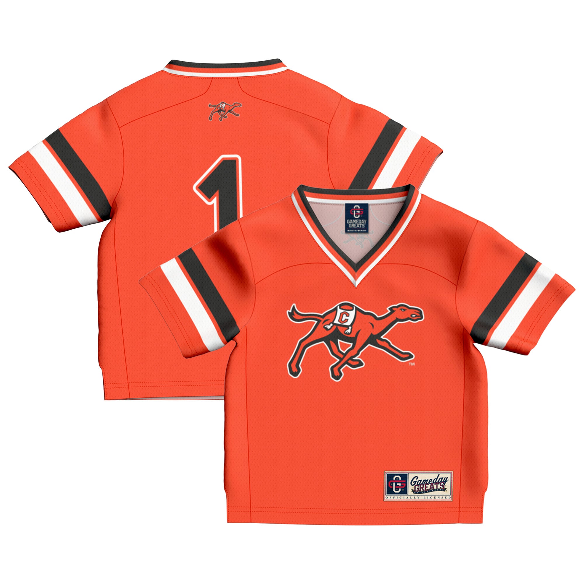 Campbell Fighting Camels Jersey No.1 Orange NCAA College Football Fan Wear