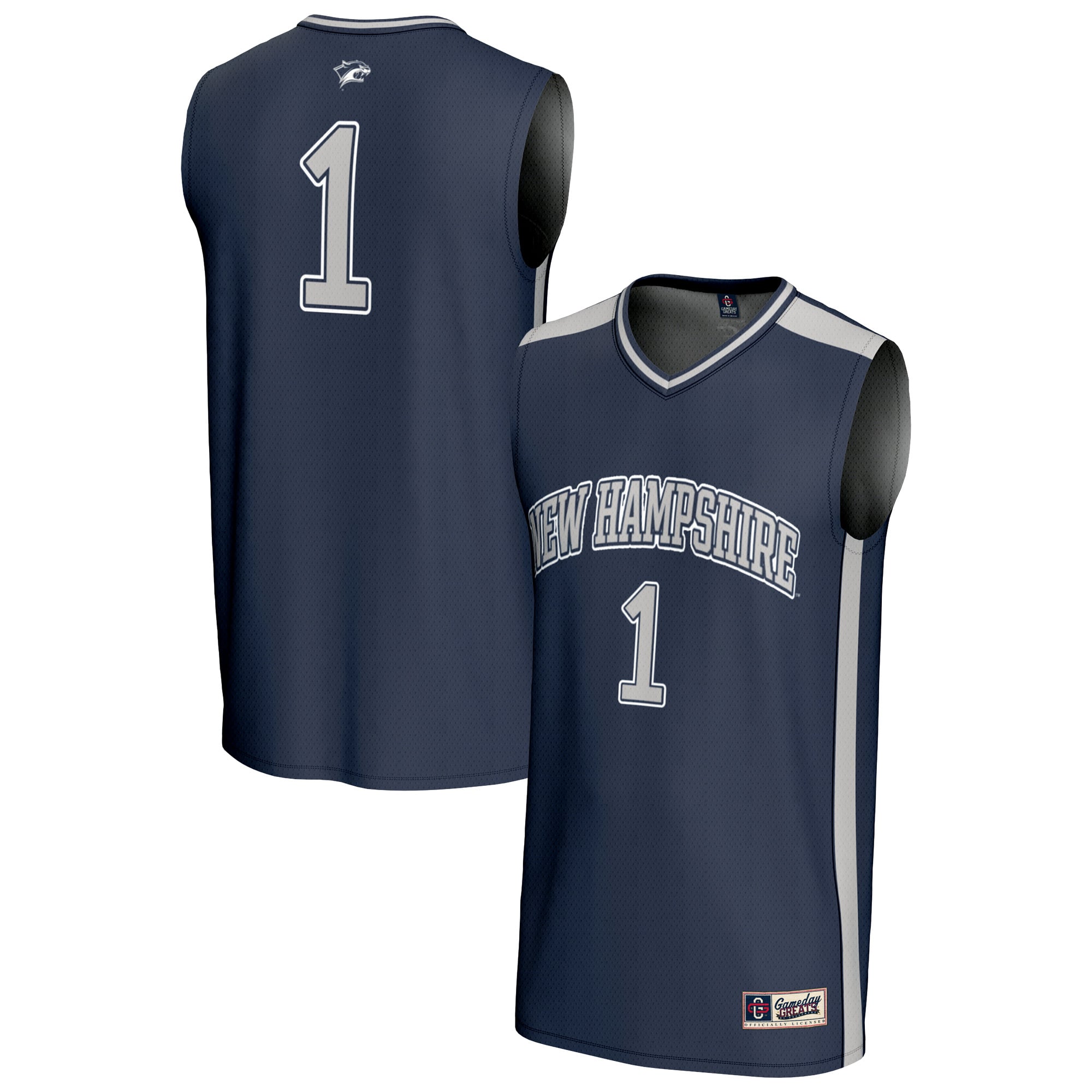 Basketball New Hampshire Wildcats Jersey No.1 Navy NCAA College Basketball Fan Wear