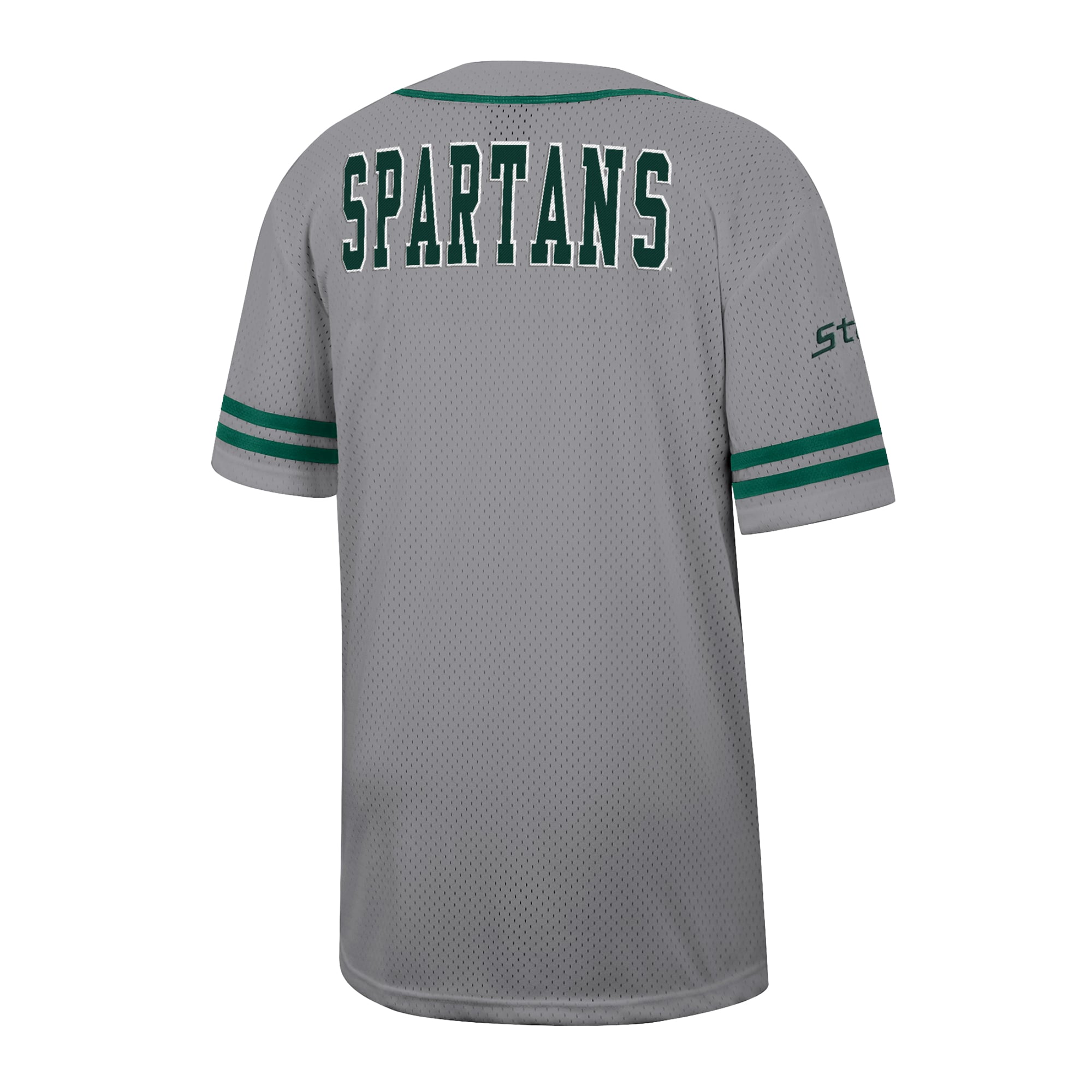 Free Spirited Baseball Michigan State Spartans Jersey Gray NCAA College Baseball Fan Wear