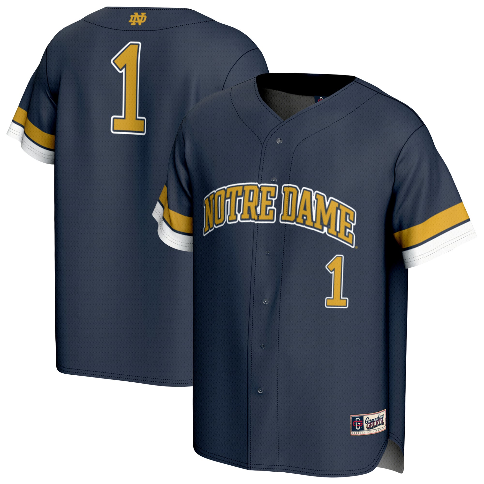 Pick Notre Dame Fighting Irish Player Jersey Navy NCAA College Baseball Fan Wear Pick