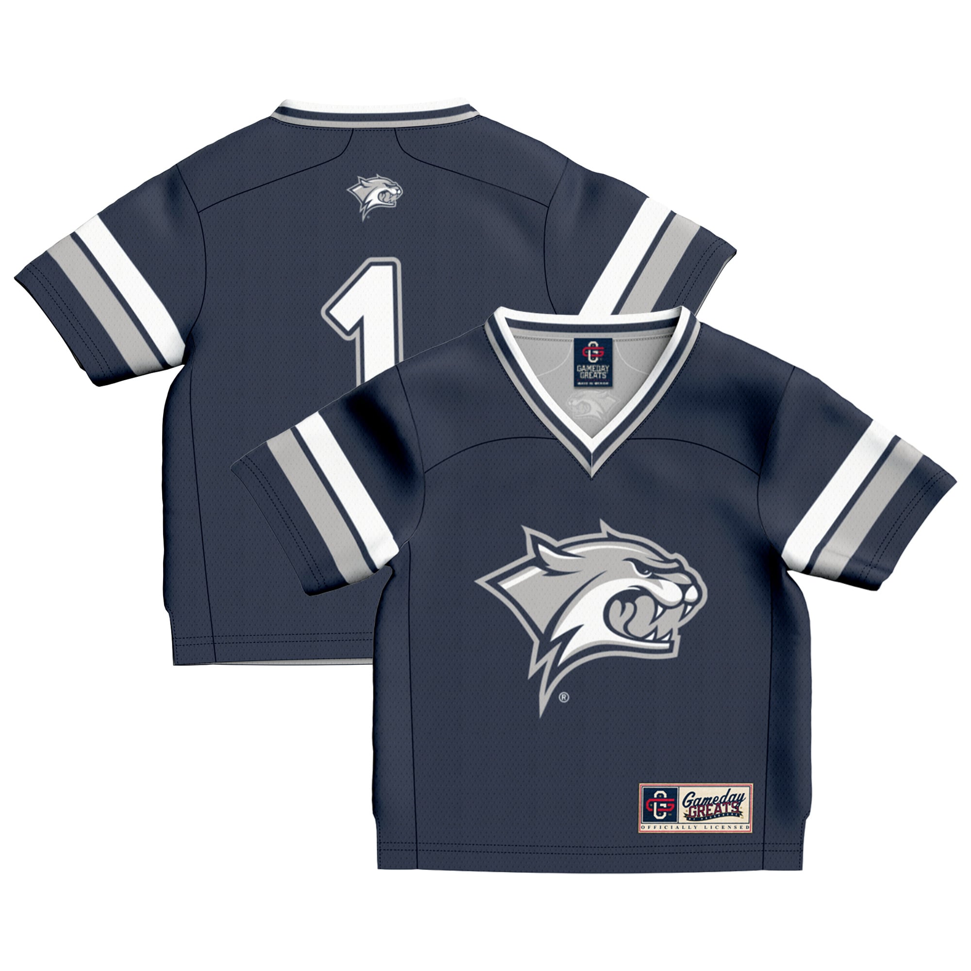 New Hampshire Wildcats Game Jersey No.1 Navy NCAA College Football Fan Wear