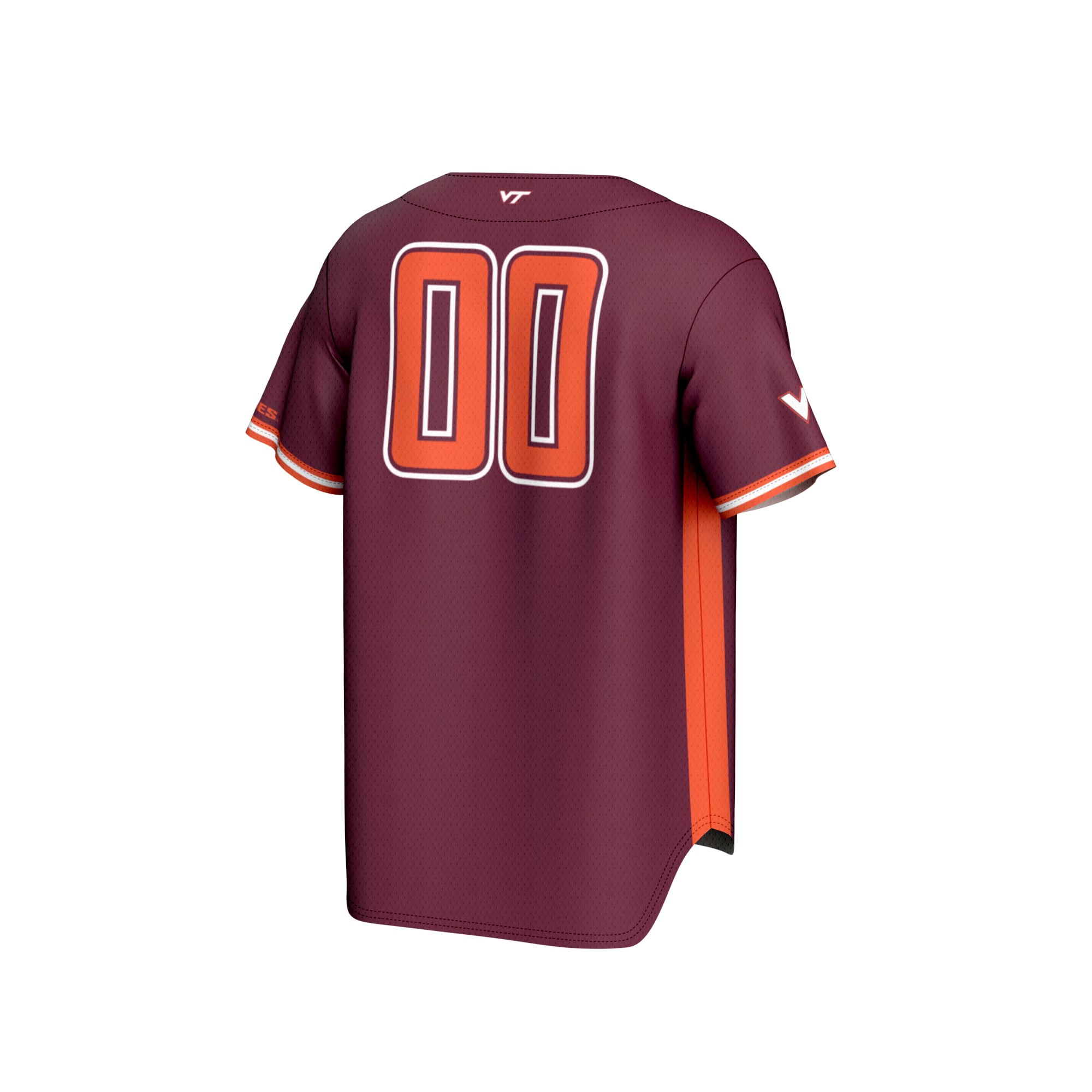 Collegiate Baseball Fashion Virginia Tech Hokies Game Jersey No.00 Maroon NCAA College Baseball Fan Wear
