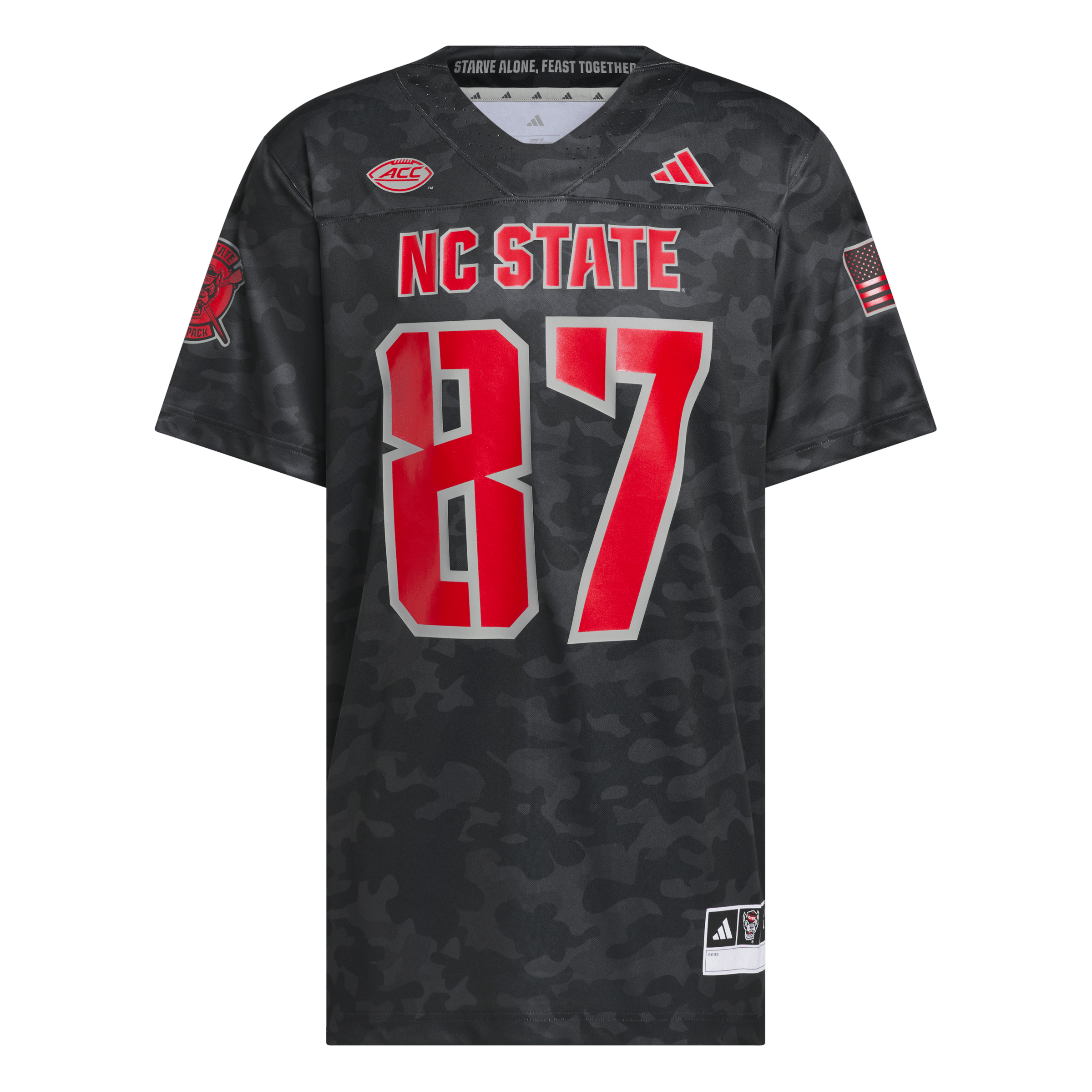 Honor Support Strategy NC State Wolfpack Jersey No.87 Black NCAA College Baseball Fan Wear Honor Support Strategy