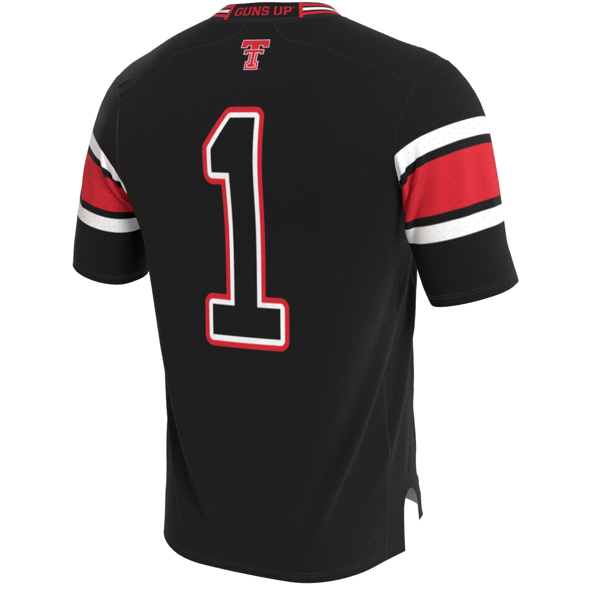 Black Collegiate Blackout Texas Tech Red Raiders Game Jersey Black NCAA College Football Fan Wear Black Collegiate Blackout