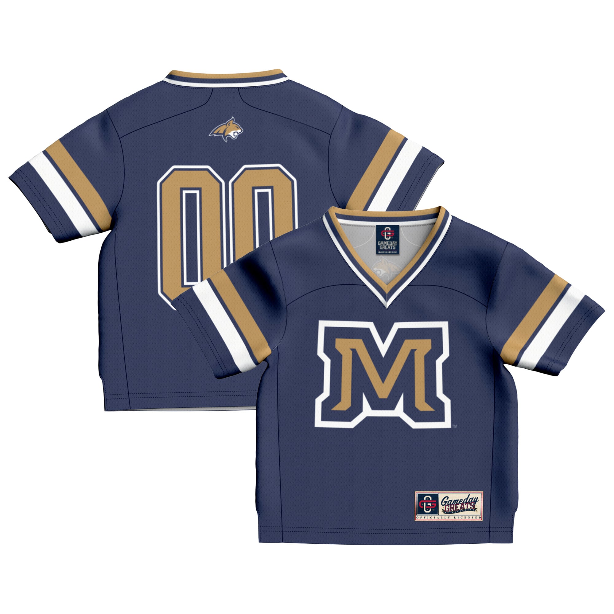 Montana State Bobcats Jersey No.00 Navy NCAA College Football Fan Wear No.00
