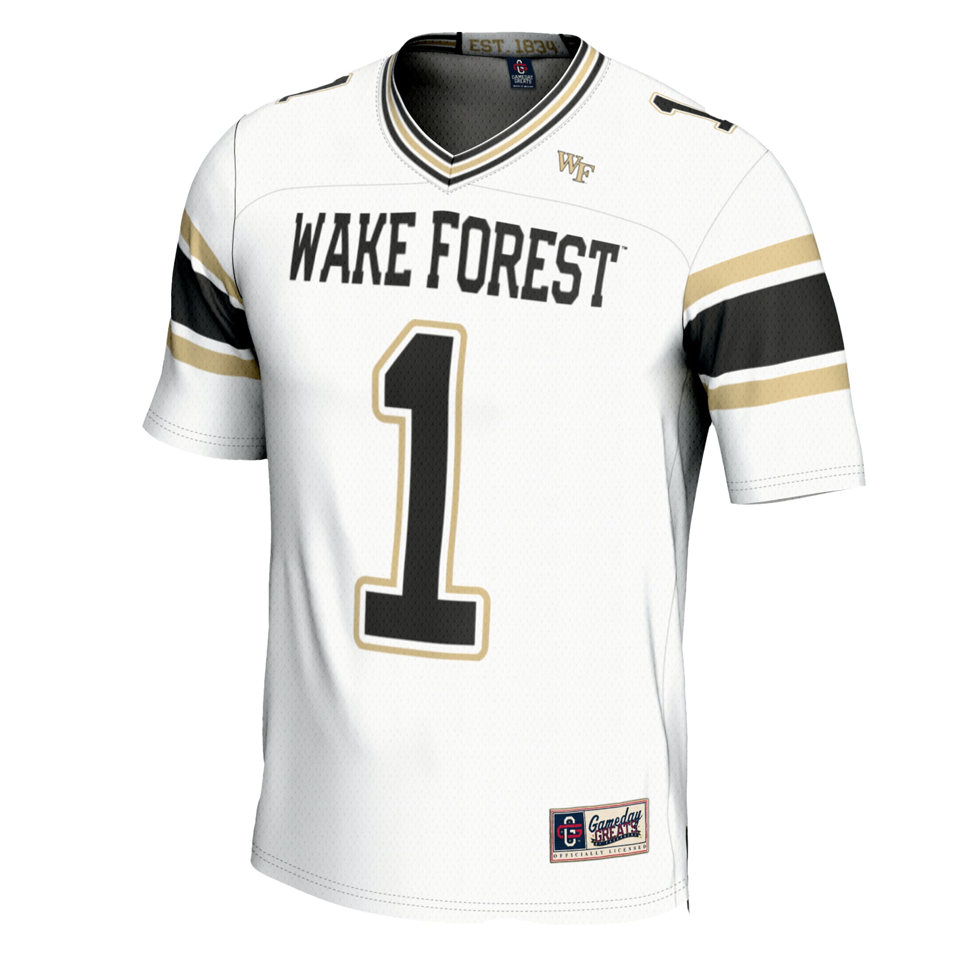 Wake Forest Demon Deacons Game Jersey No.1 White NCAA College Football Fan Wear No.1