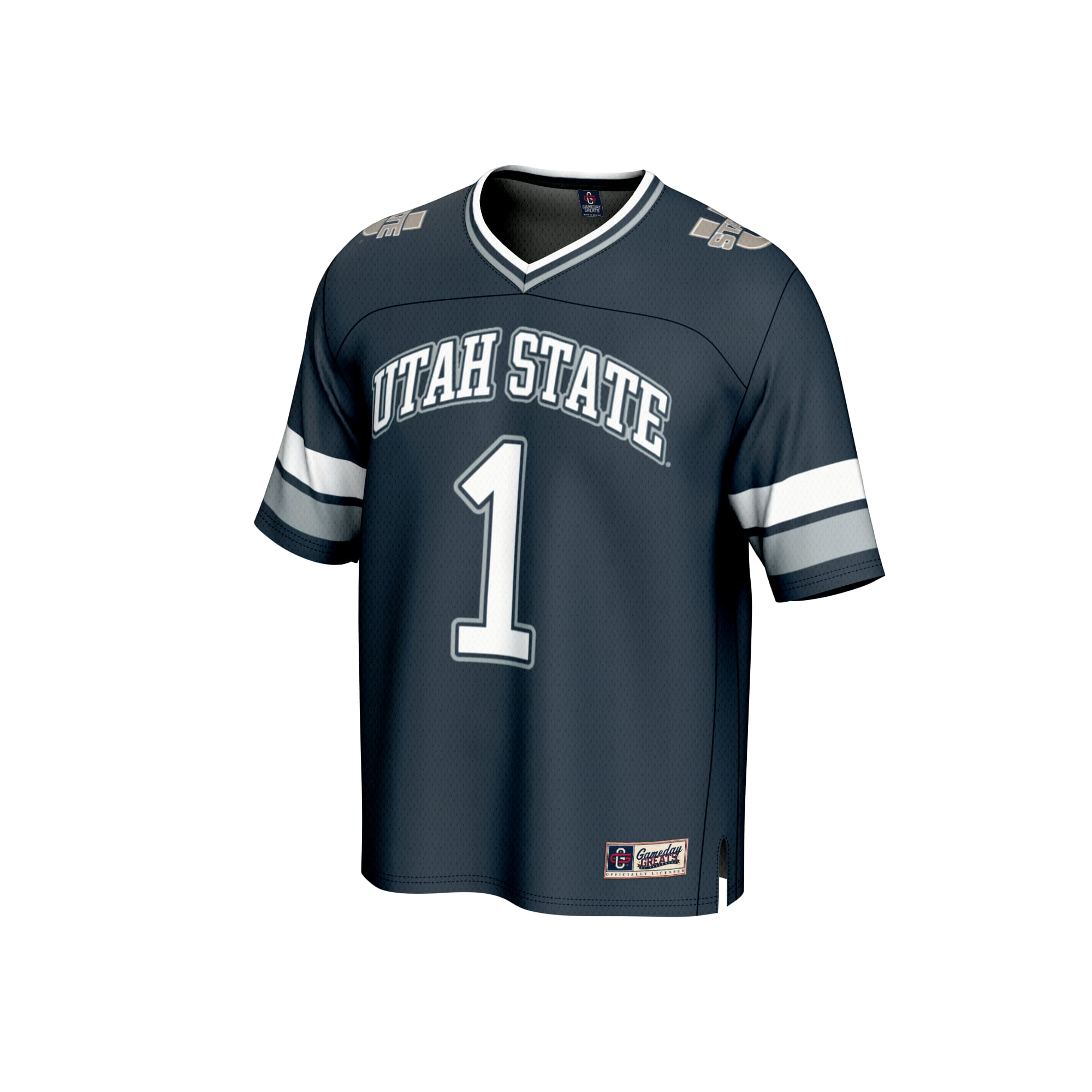 Collegiate Fashion Utah State Aggies Game Jersey No.1 Navy NCAA College Football Fan Wear Collegiate Fashion