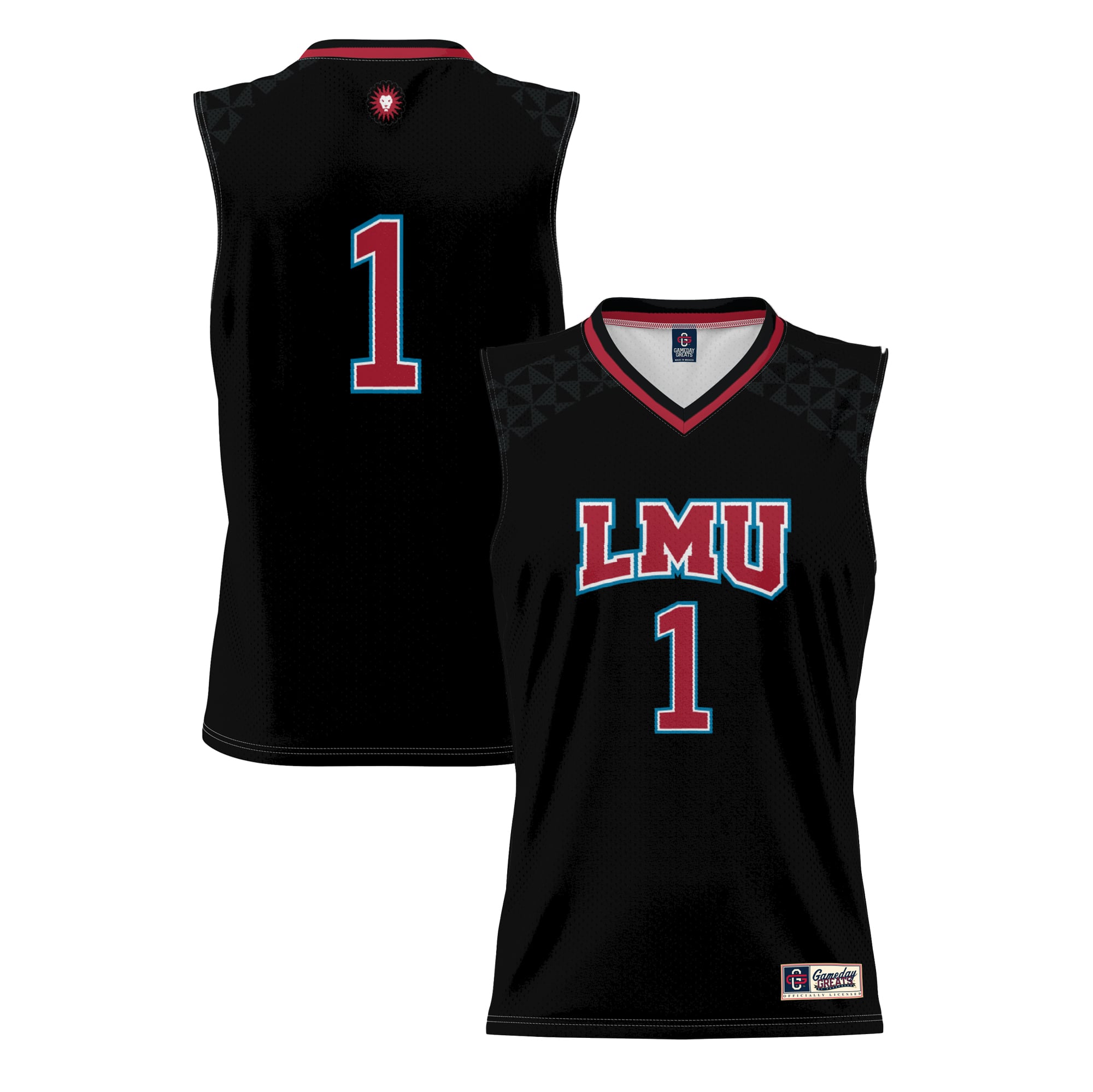 Ultra-Light Loyola Marymount Lions Jersey No.1 Black NCAA College Basketball Fan Wear