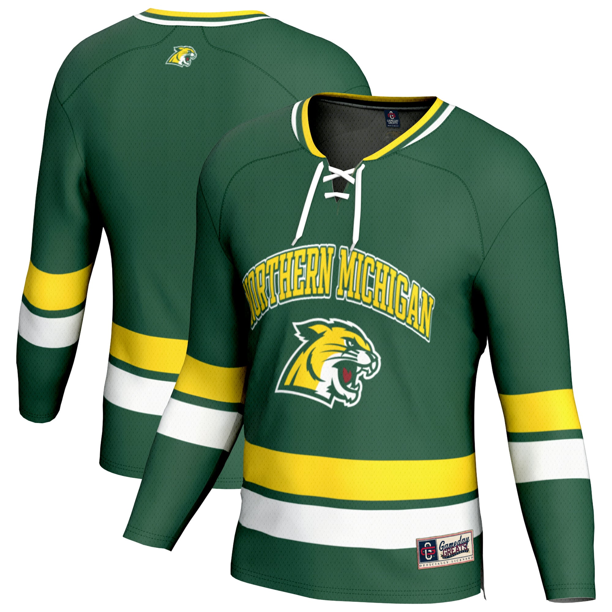 Hockey Northern Michigan Wildcats Jersey Green NCAA College Hockey Fan Wear Hockey