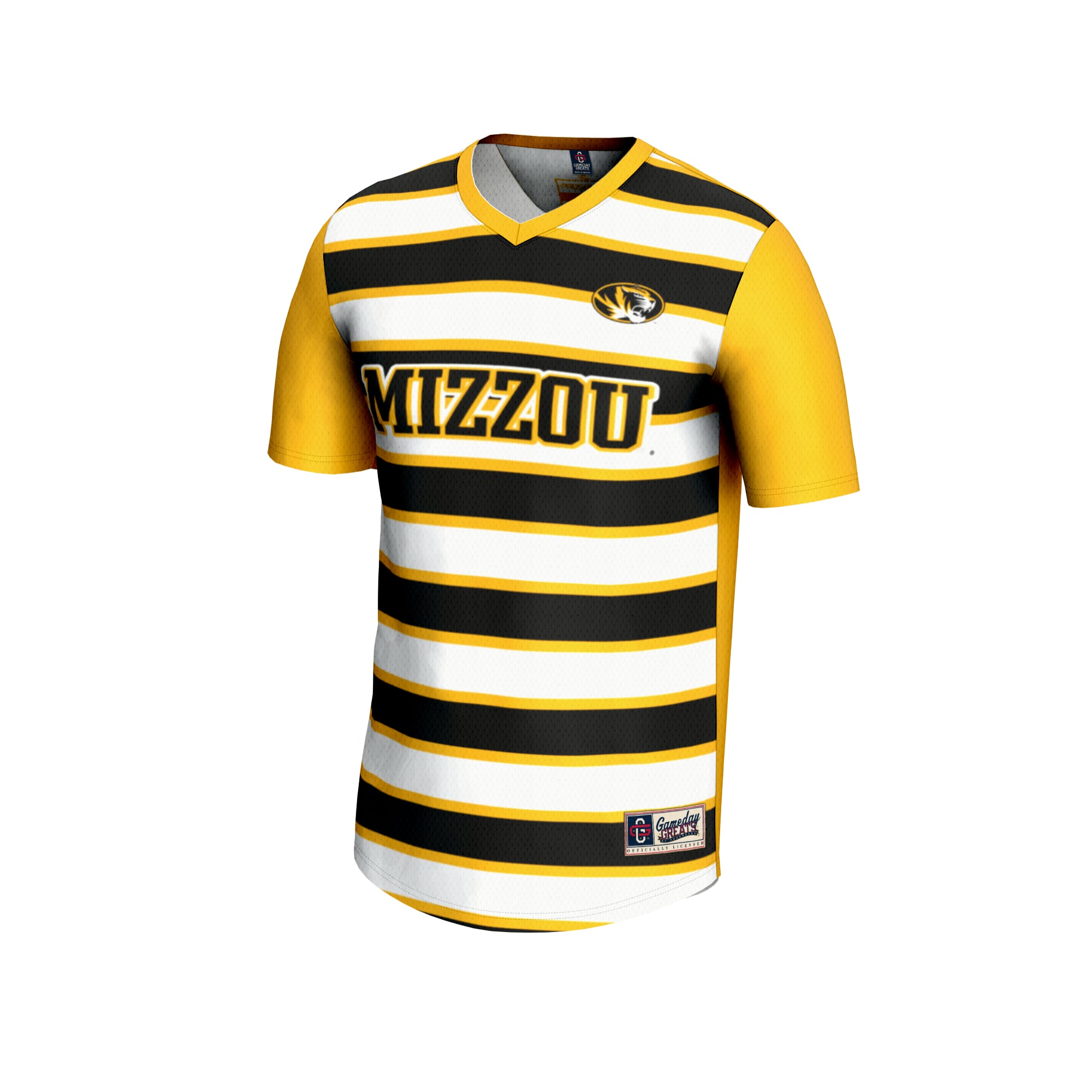 Soccer Fashion Missouri Tigers Game Jersey No.1 Gold NCAA College Soccer Fan Wear