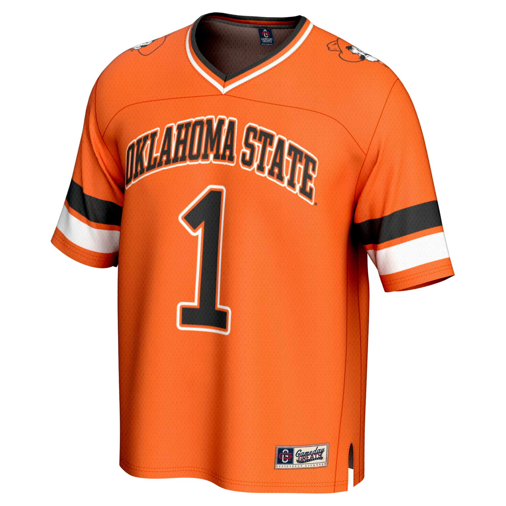 Collegiate Fashion Oklahoma State Cowboys Game Jersey No.1 Orange NCAA College Football Fan Wear