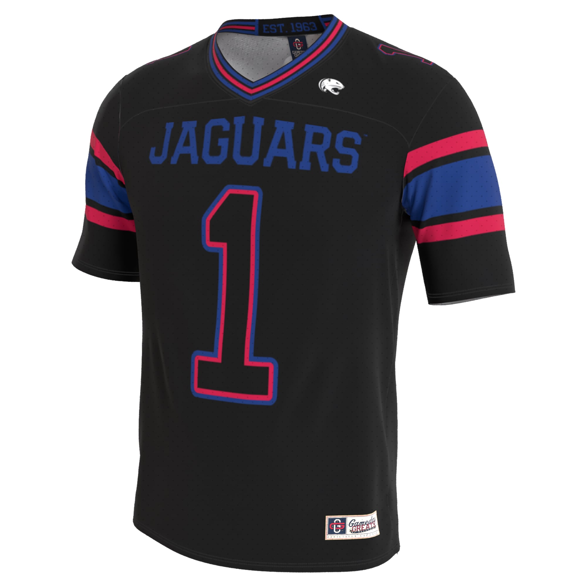 Black Collegiate Blackout South Alabama Jaguars Game Jersey Black NCAA College Football Fan Wear