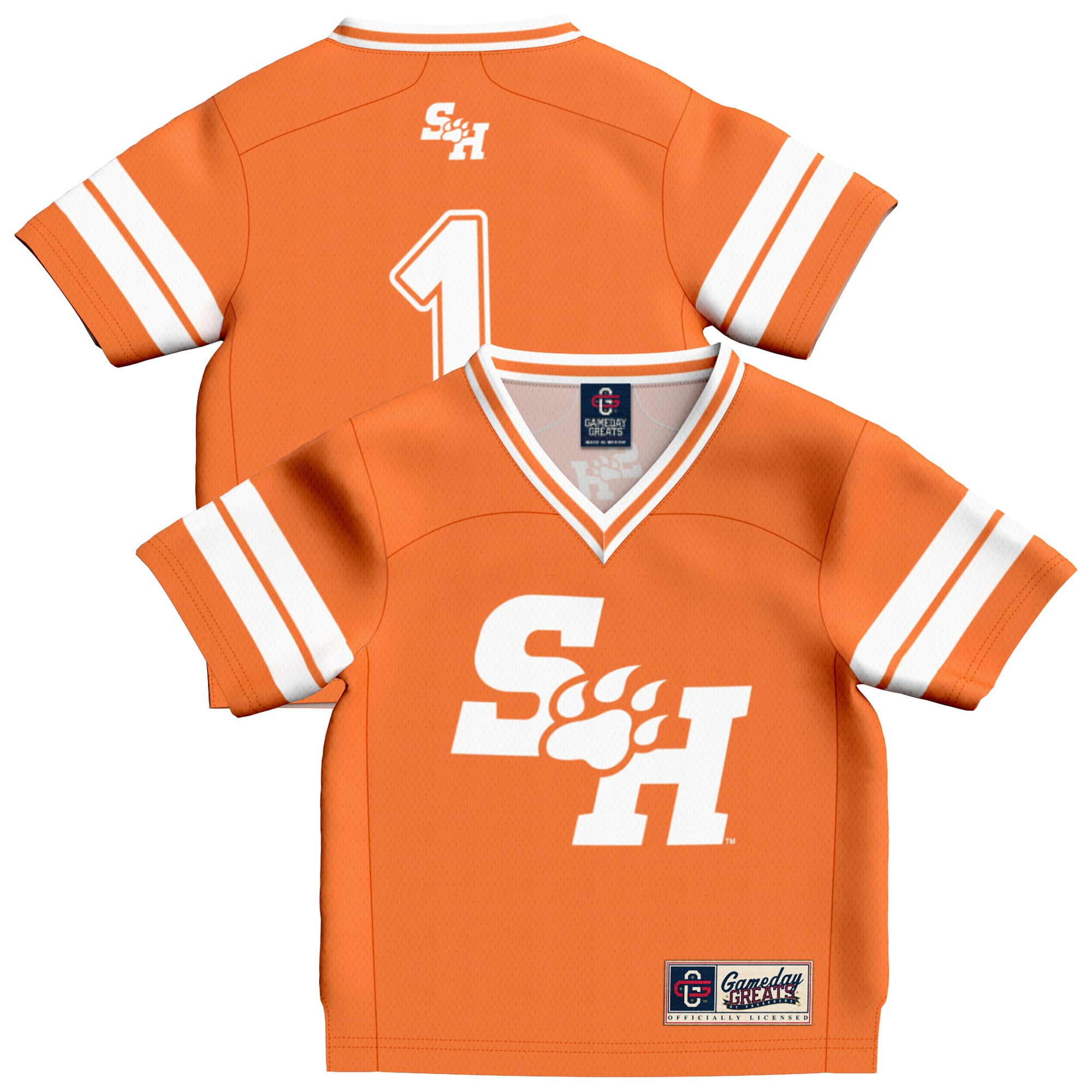 Sam Houston State Bearkats Jersey No.1 Orange NCAA College Football Fan Wear
