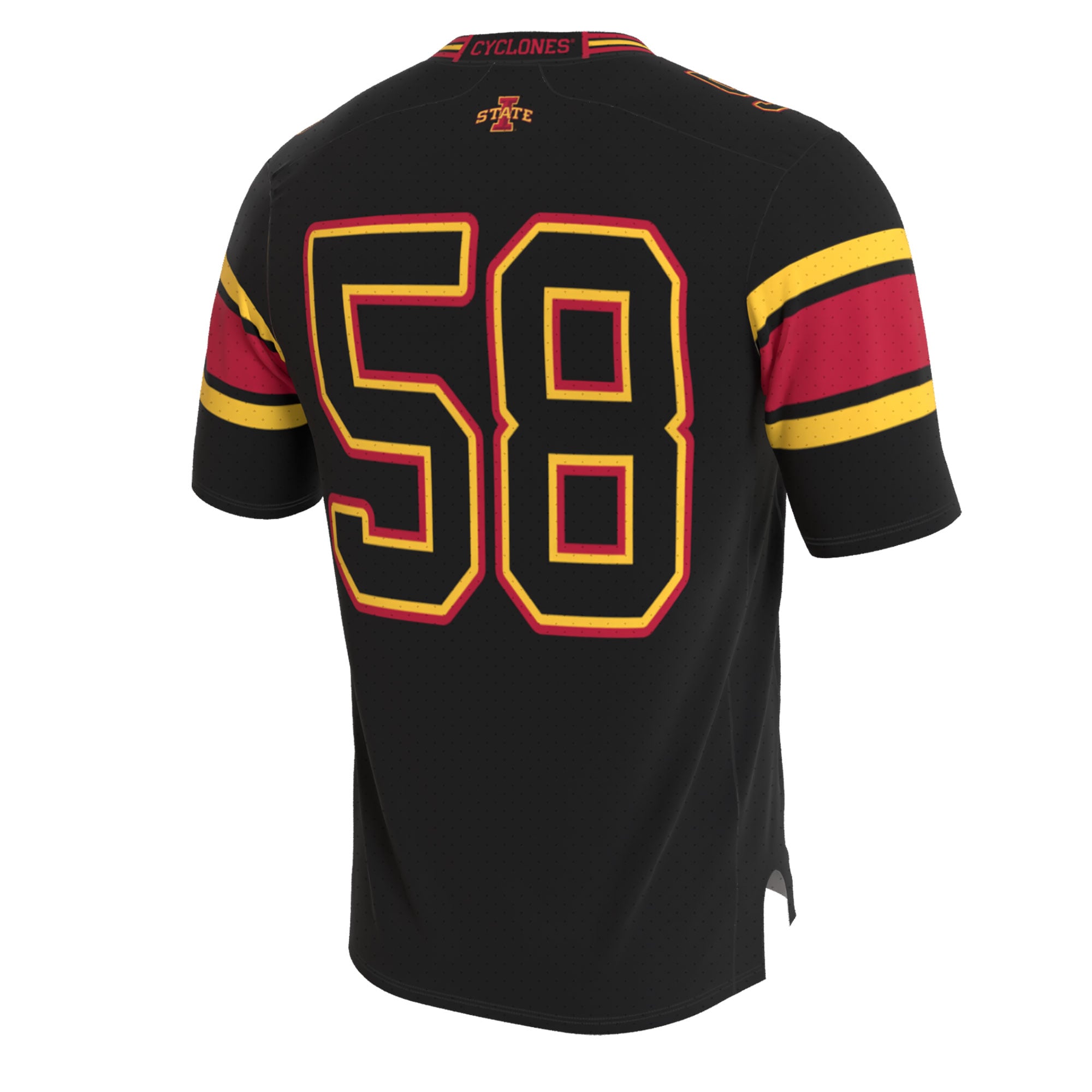 Collegiate Blackout Fashion Iowa State Cyclones Game Jersey NCAA College Football Fan Wear Collegiate Blackout Fashion