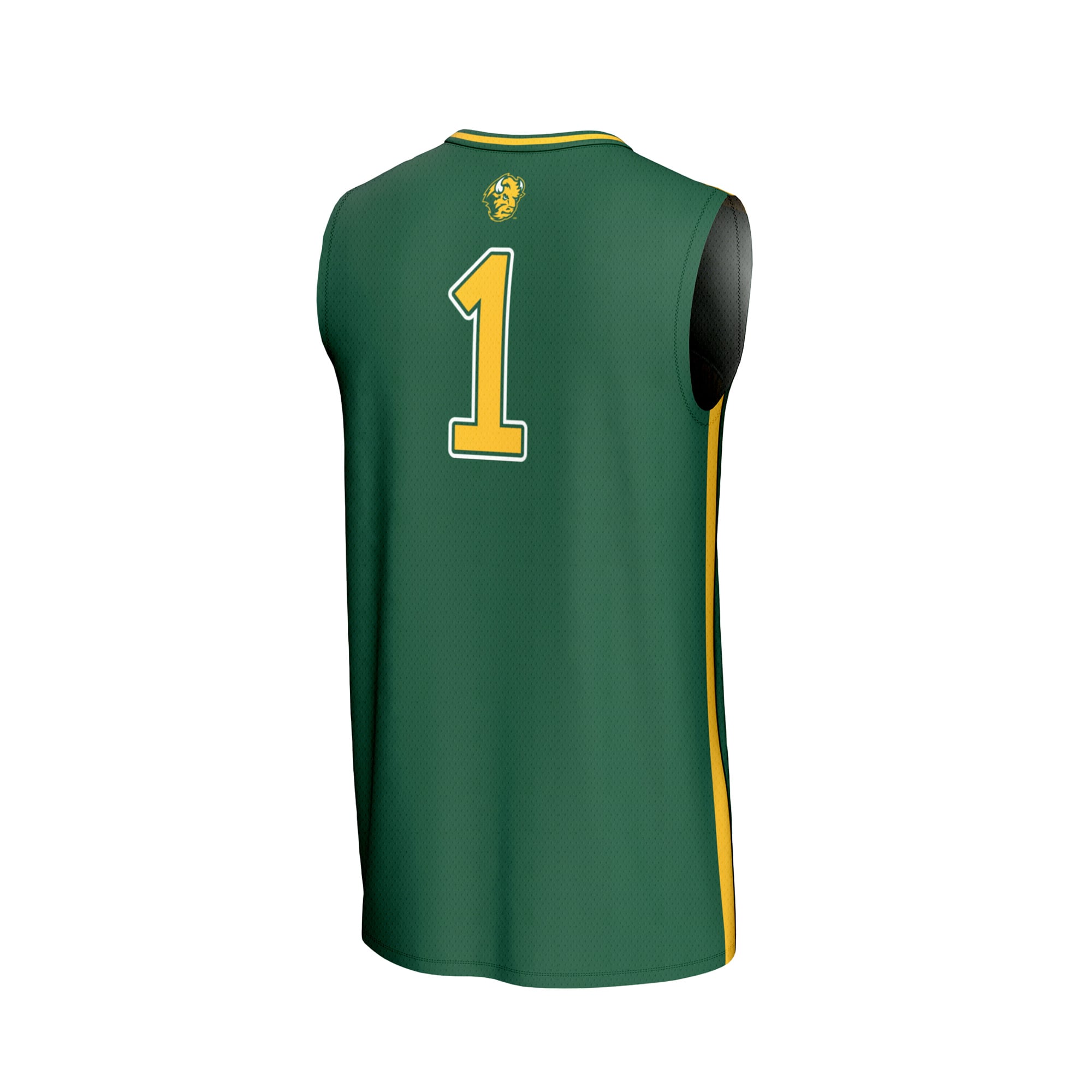 Basketball Fashion NDSU Bison Game Jersey No.1 Green NCAA College Basketball Fan Wear