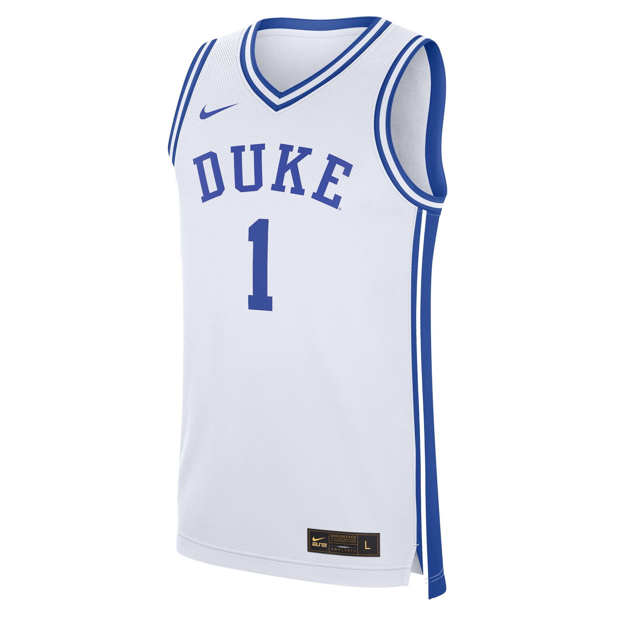 Duke Blue Devils Replica Jersey No.1 White NCAA College Basketball Fan Wear