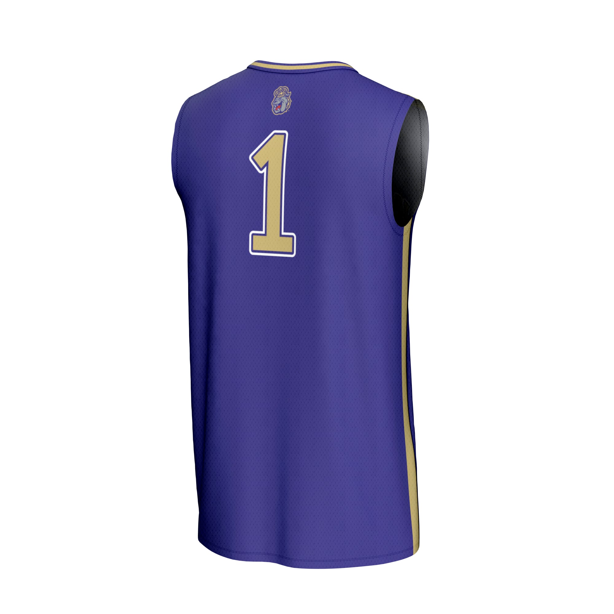 Collegiate Basketball Fashion James Madison Dukes Game Jersey No.1 Purple NCAA College Basketball Fan Wear Collegiate Basketball Fashion