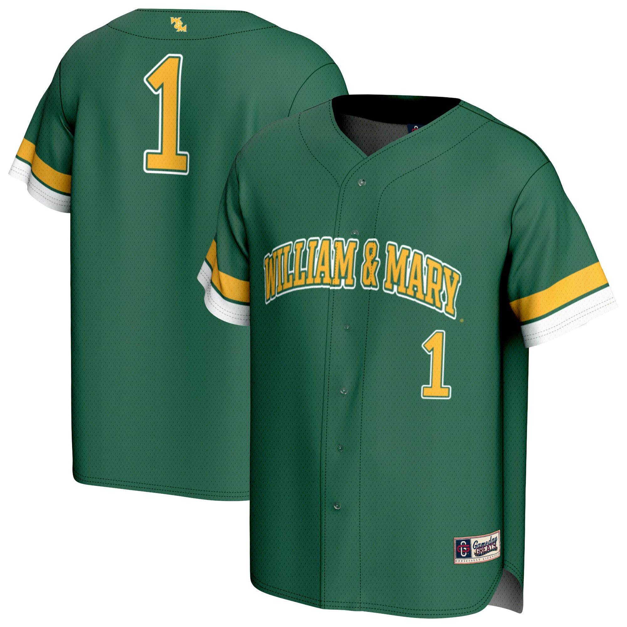 Pick- Baseball Fashion William & Mary Tribe Player Jersey Green NCAA College Baseball Fan Wear
