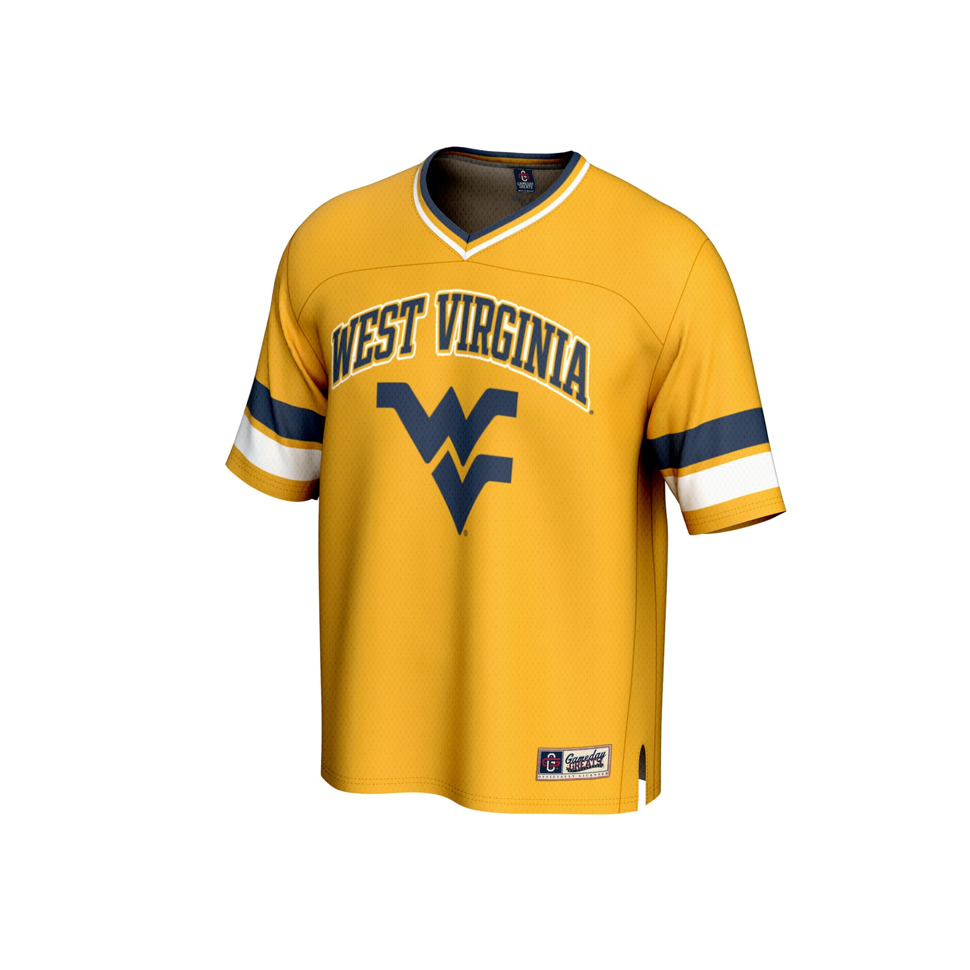 Gold Spirit West Virginia Mountaineers Game Jersey Gold NCAA College Football Fan Wear