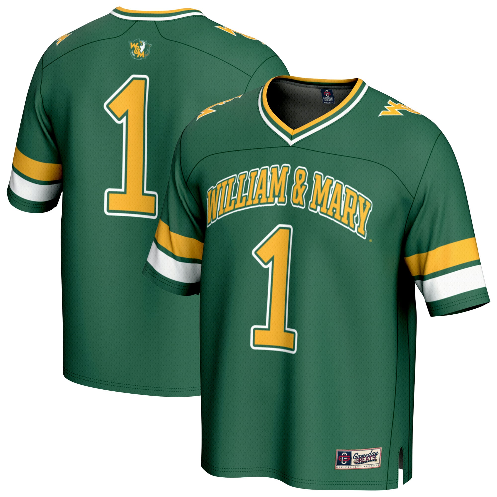 Modern William & Mary Tribe Jersey No.1 Green NCAA College Football Fan Wear