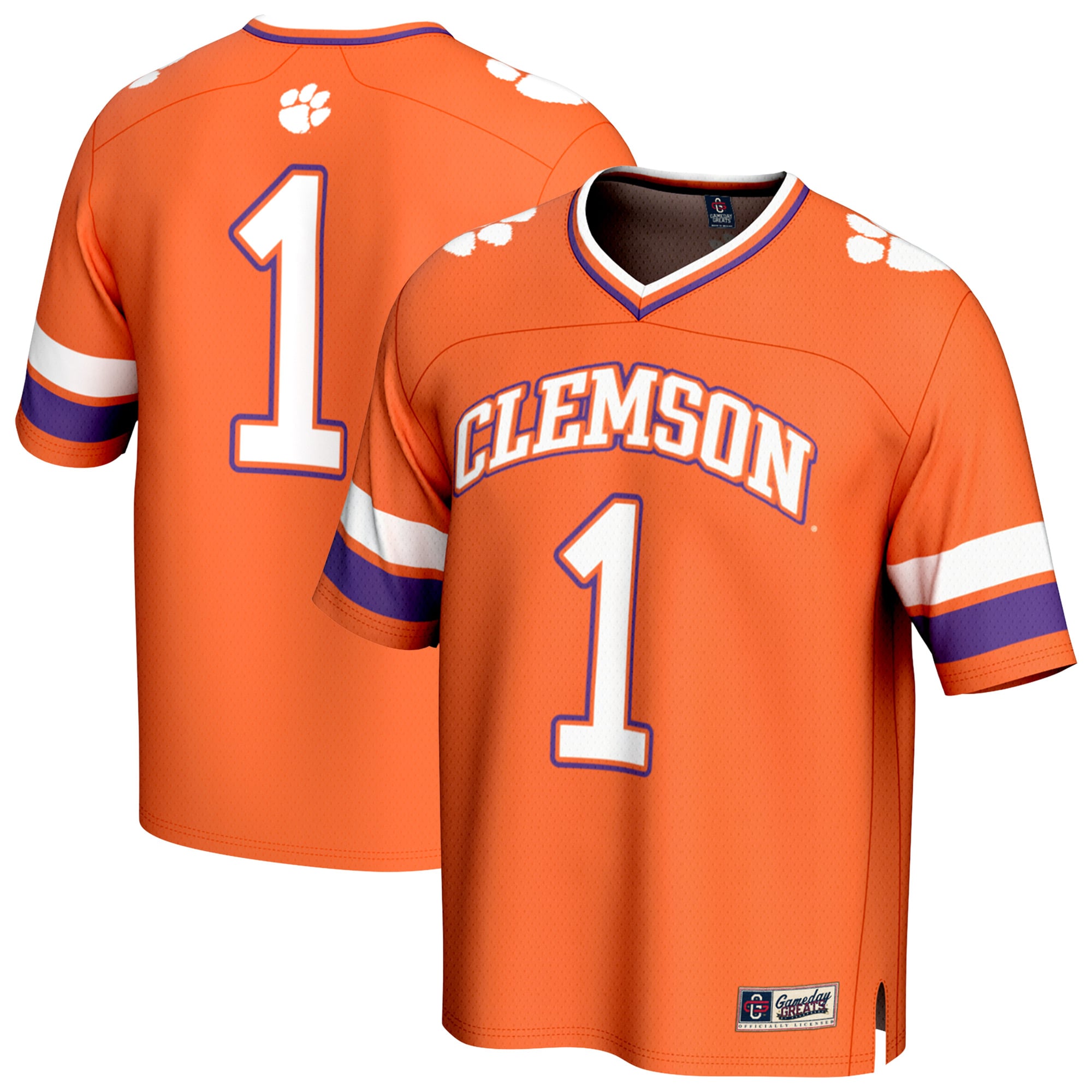 Featherweight Clemson Tigers Jersey No.1 Orange NCAA College Football Fan Wear