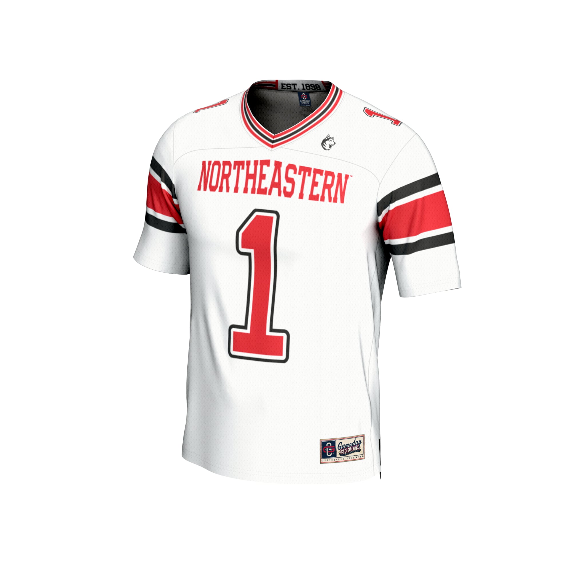 Collegiate Fashion Northeastern Huskies Game Jersey White NCAA College Football Fan Wear