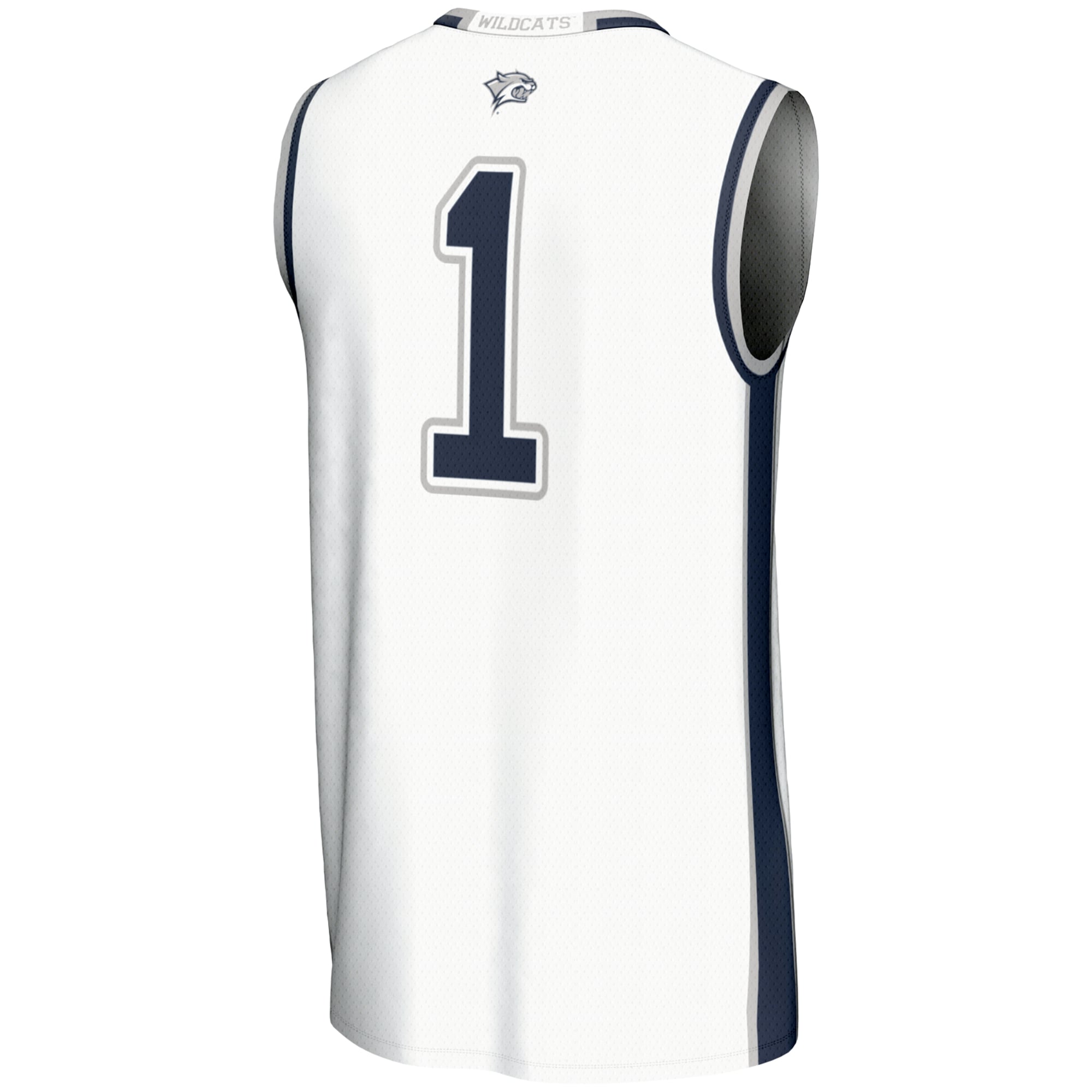 Basketball New Hampshire Wildcats Game Jersey No.1 White NCAA College Basketball Fan Wear Basketball