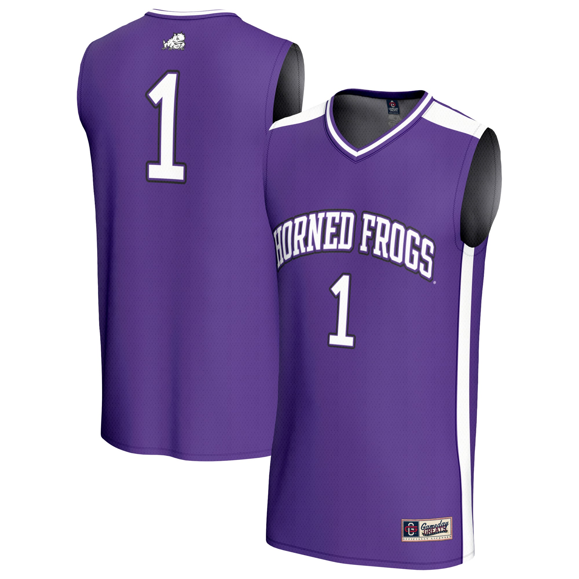 Basketball TCU Horned Frogs Replica Jersey No.1 Purple NCAA College Basketball Fan Wear Basketball