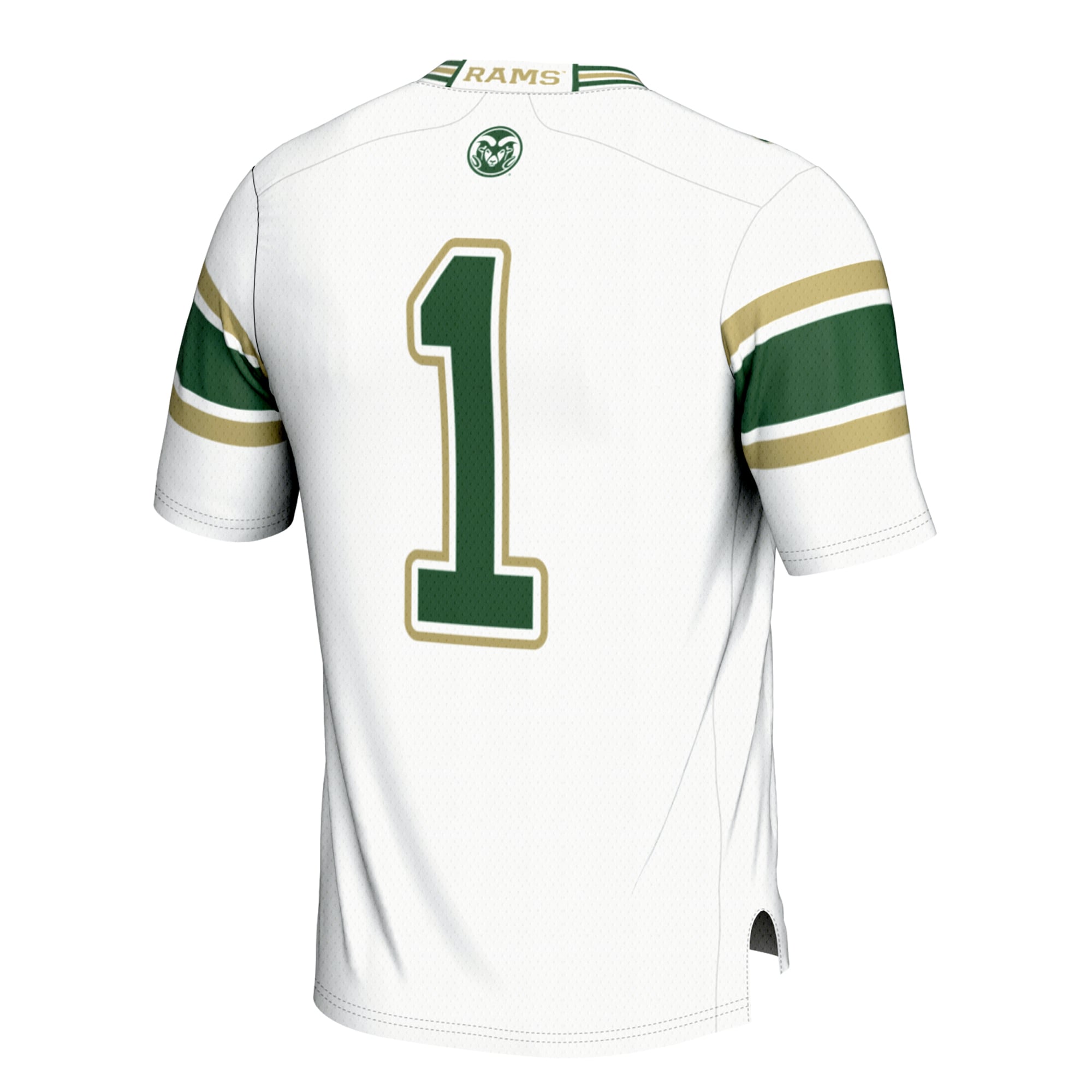 Colorado State Rams Game Jersey No.1 White NCAA College Football Fan Wear