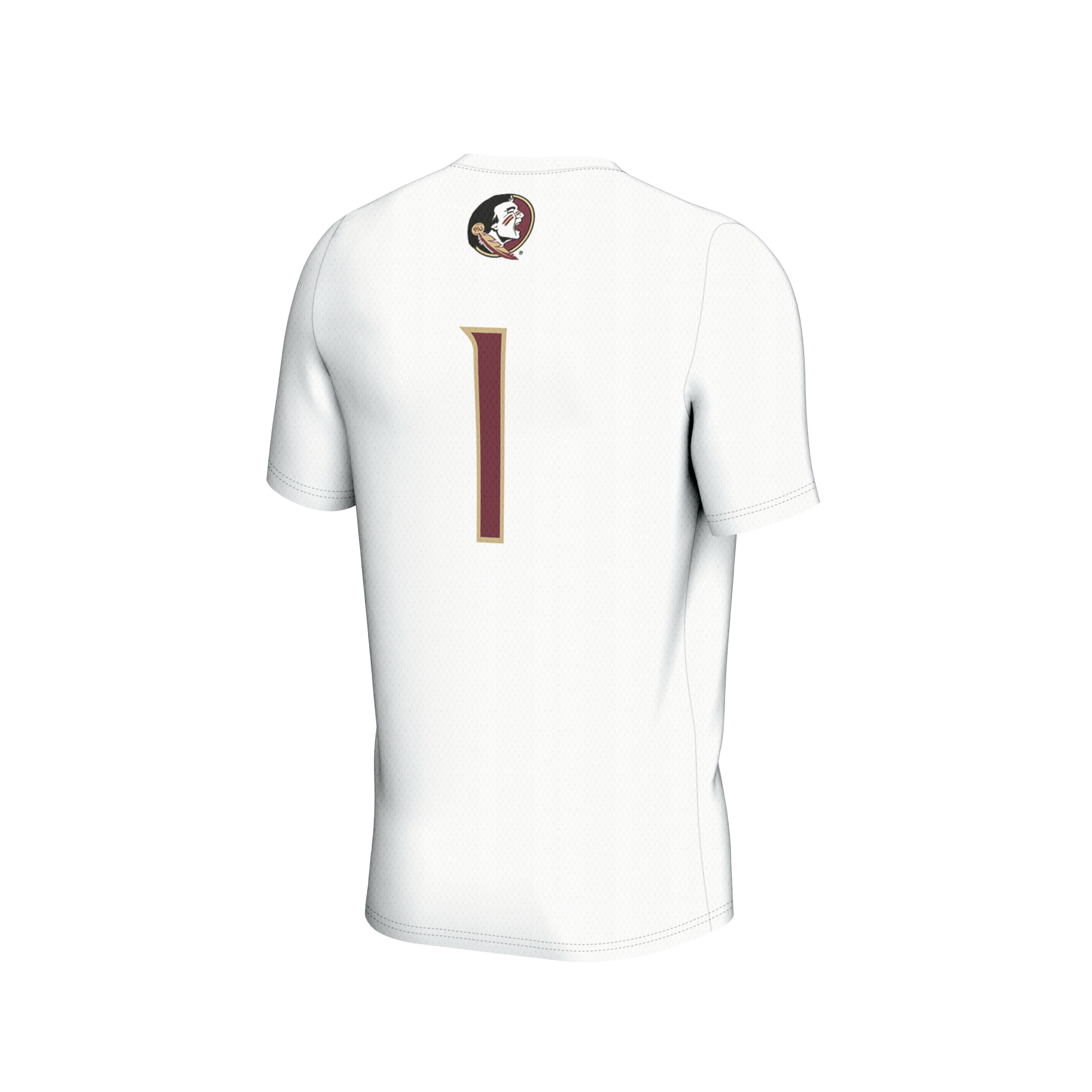 Collegiate Soccer Fashion Florida State Seminoles Game Jersey White NCAA College Soccer Fan Wear