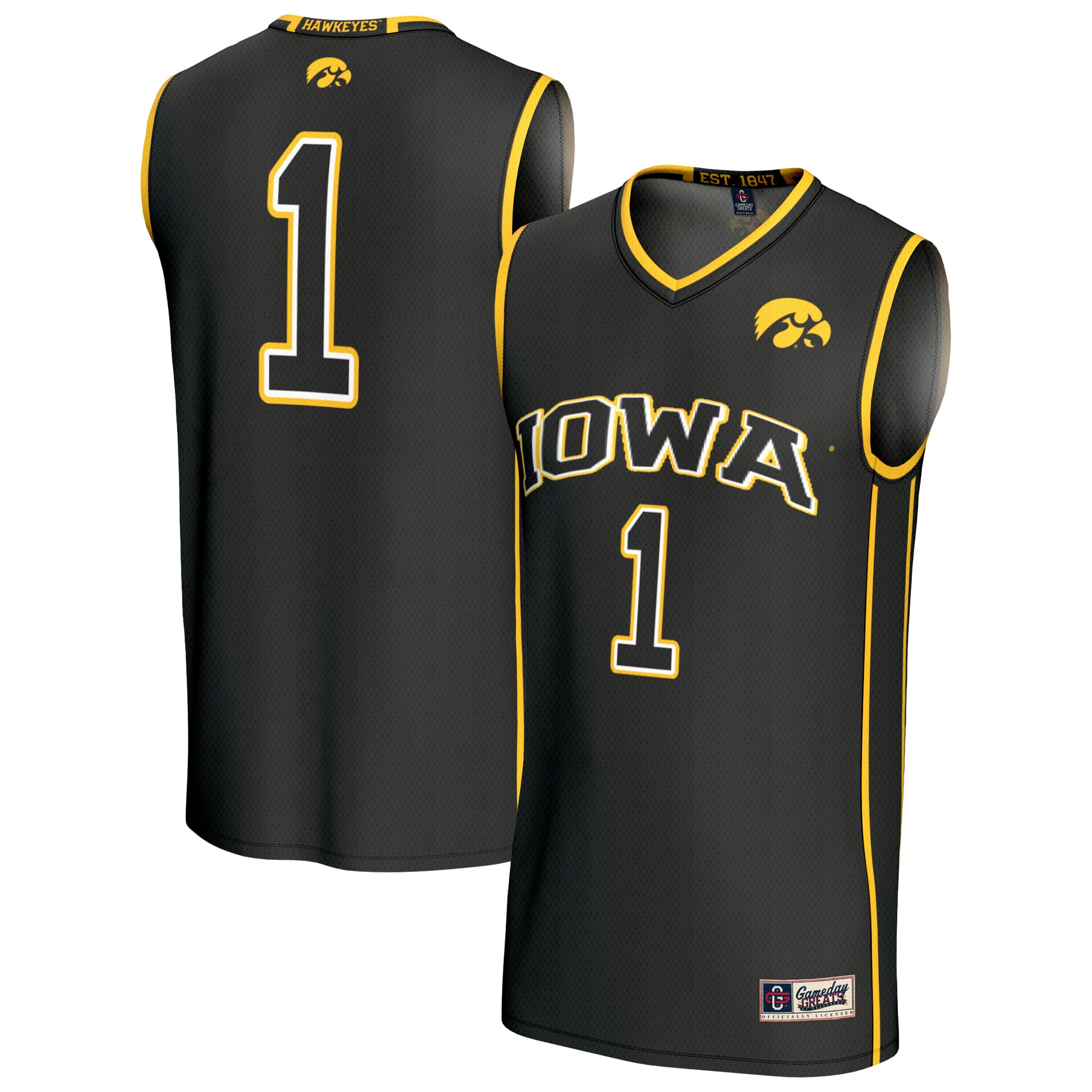 Basketball Iowa Hawkeyes Replica Jersey Black NCAA College Basketball Fan Wear Basketball
