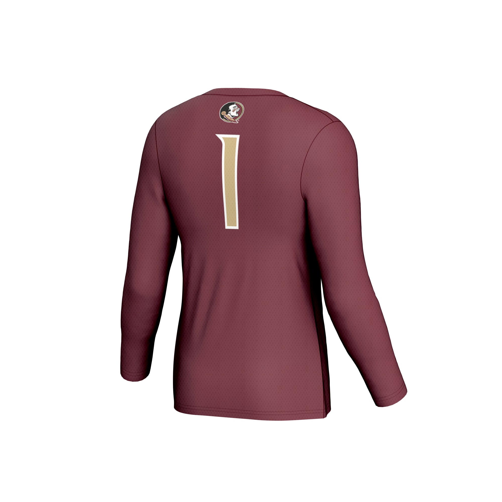 Collegiate Volleyball Fashion Florida State Seminoles Game Jersey No.1 Garnet NCAA College Volleyball Fan Wear Collegiate Volleyball Fashion
