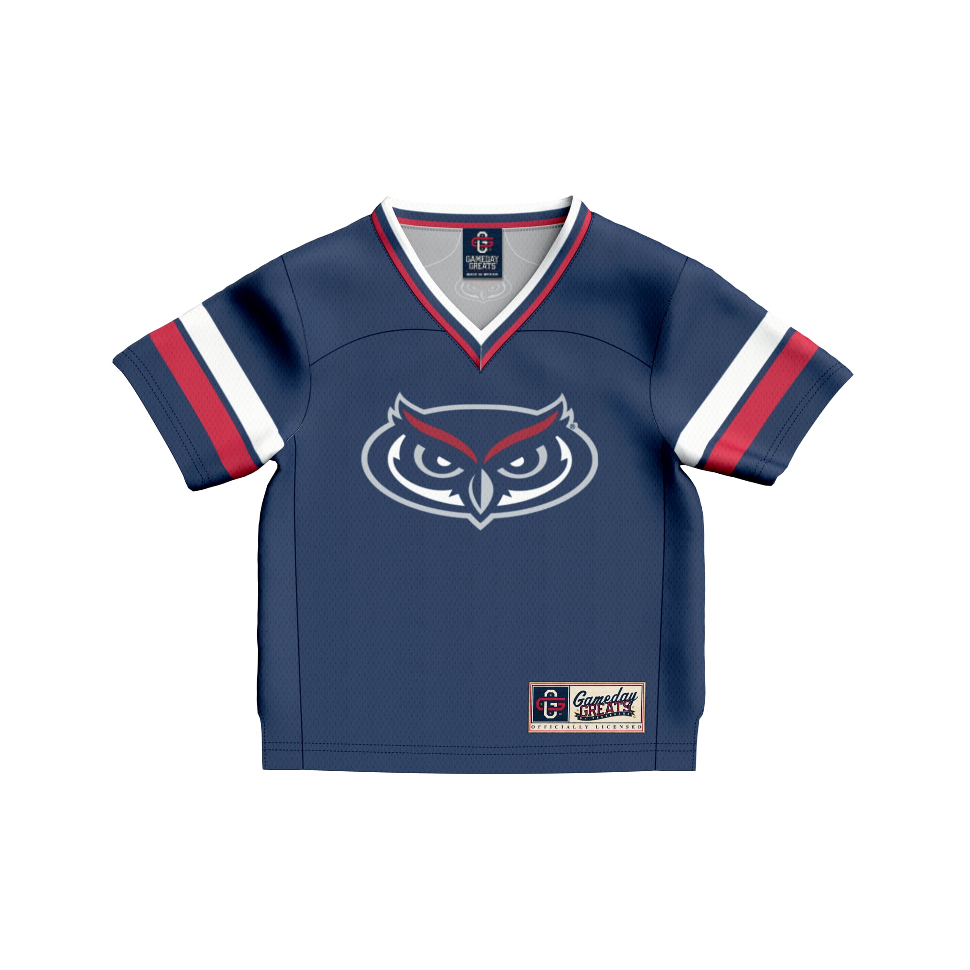 Collegiate Fashion Florida Atlantic Owls Game Jersey Navy NCAA College Football Fan Wear