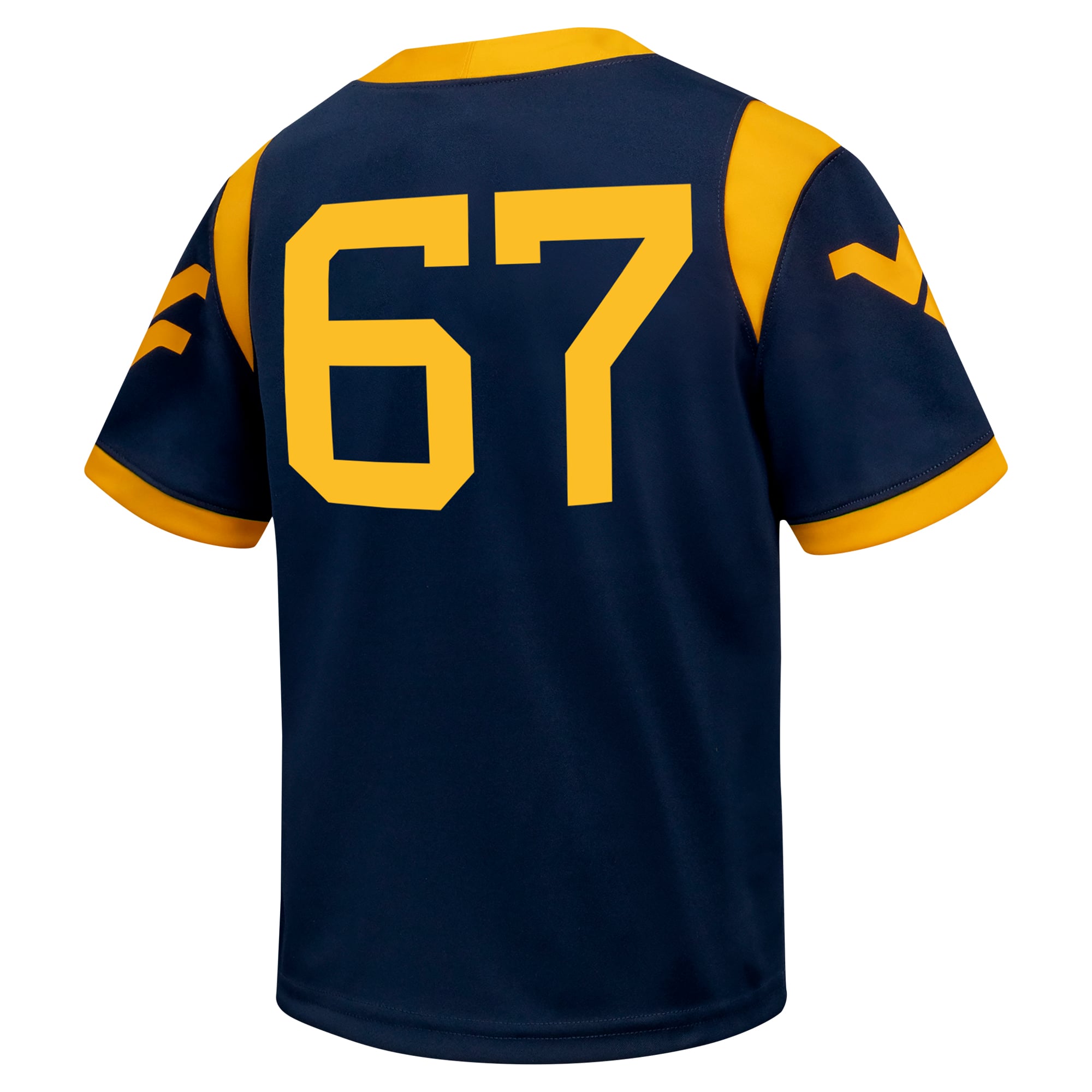 West Virginia Mountaineers Untouchable Jersey No.67 Navy NCAA College Football Fan Wear
