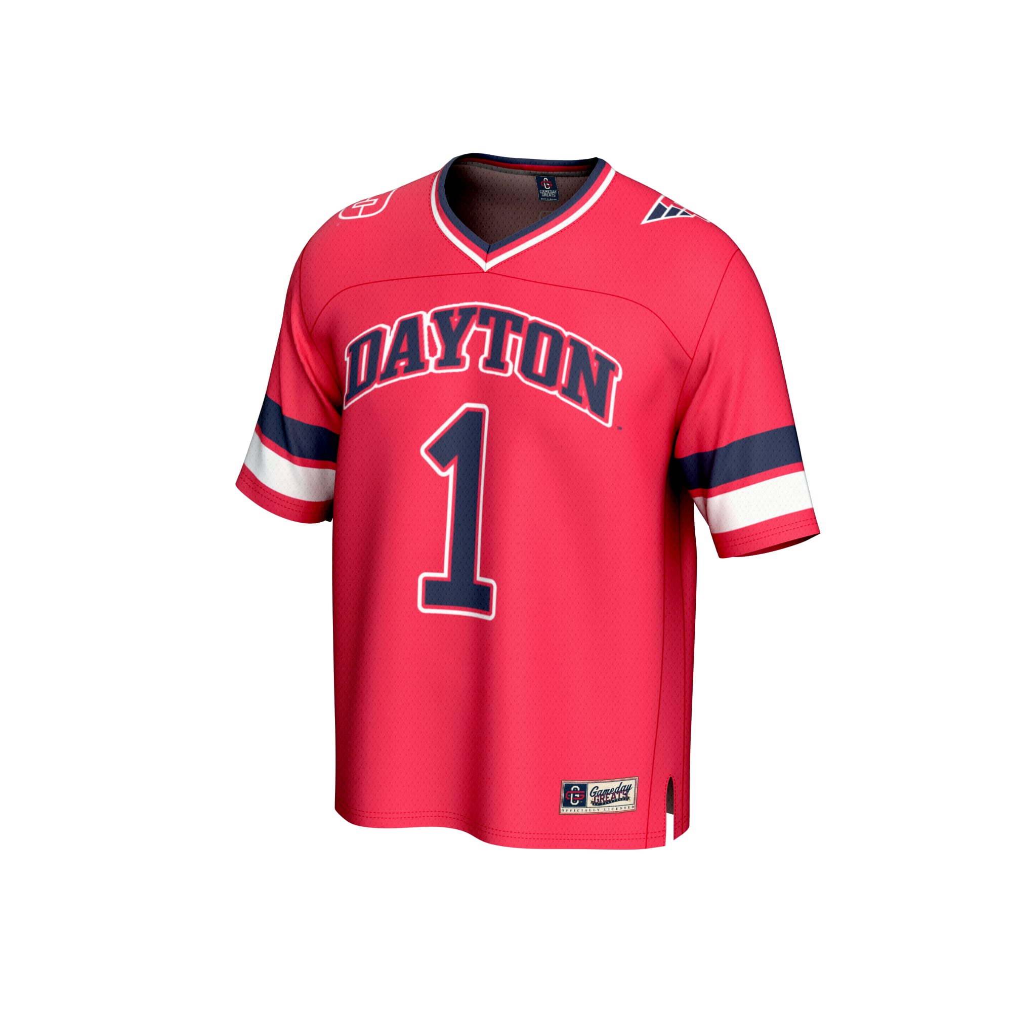 Collegiate Fashion Dayton Flyers Game Jersey No.1 Red NCAA College Football Fan Wear