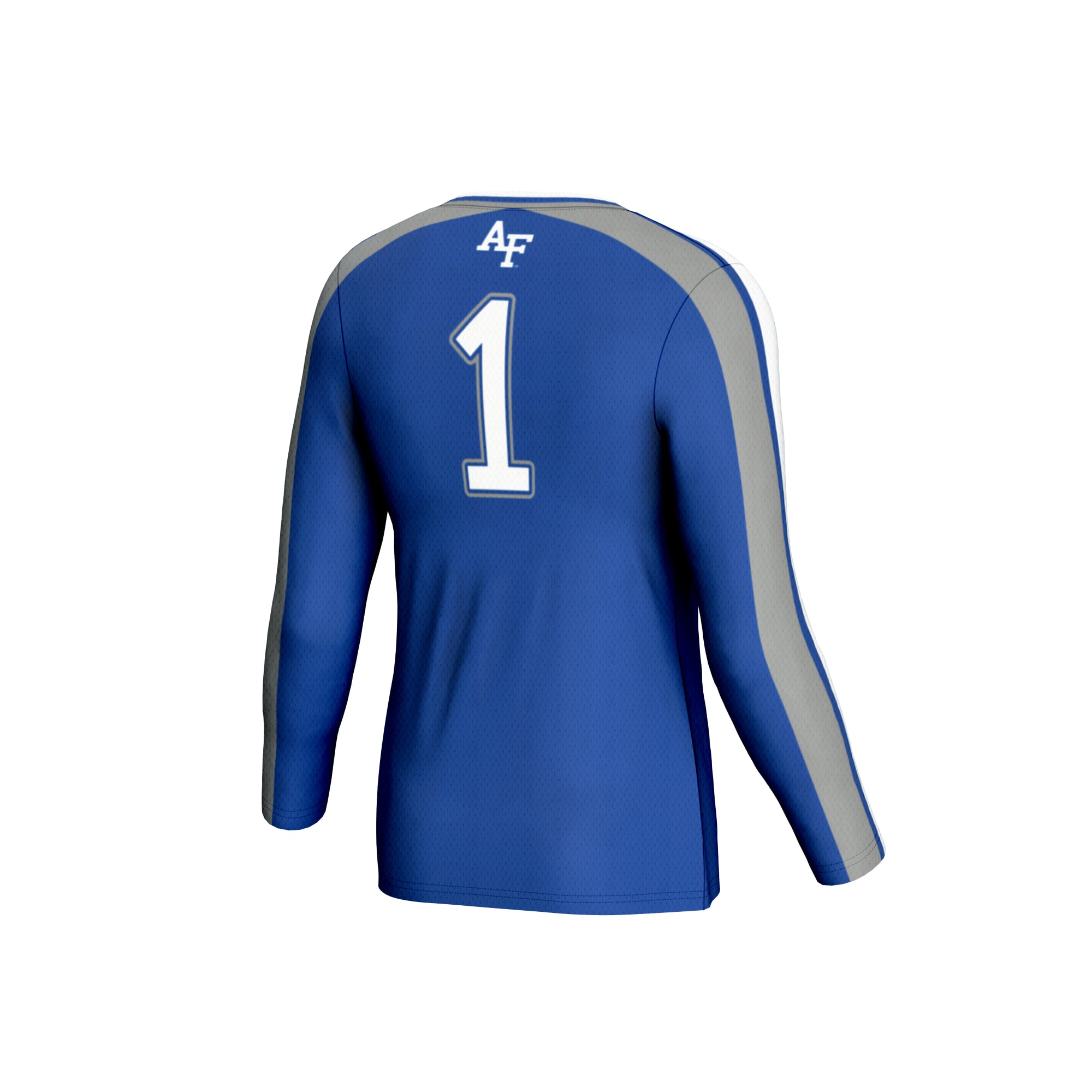 Royal Volleyball Fashion Air Force Falcons Game Jersey No.1 Royal NCAA College Volleyball Fan Wear