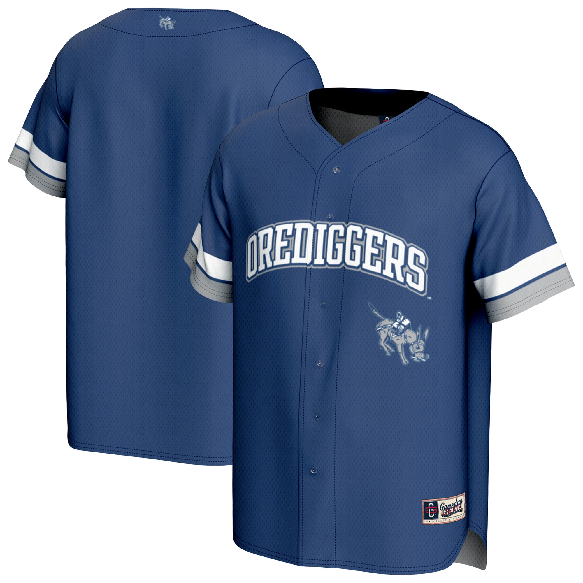 Spirit Baseball Colorado School of Mines Orediggers Game Jersey Blue NCAA College Baseball Fan Wear