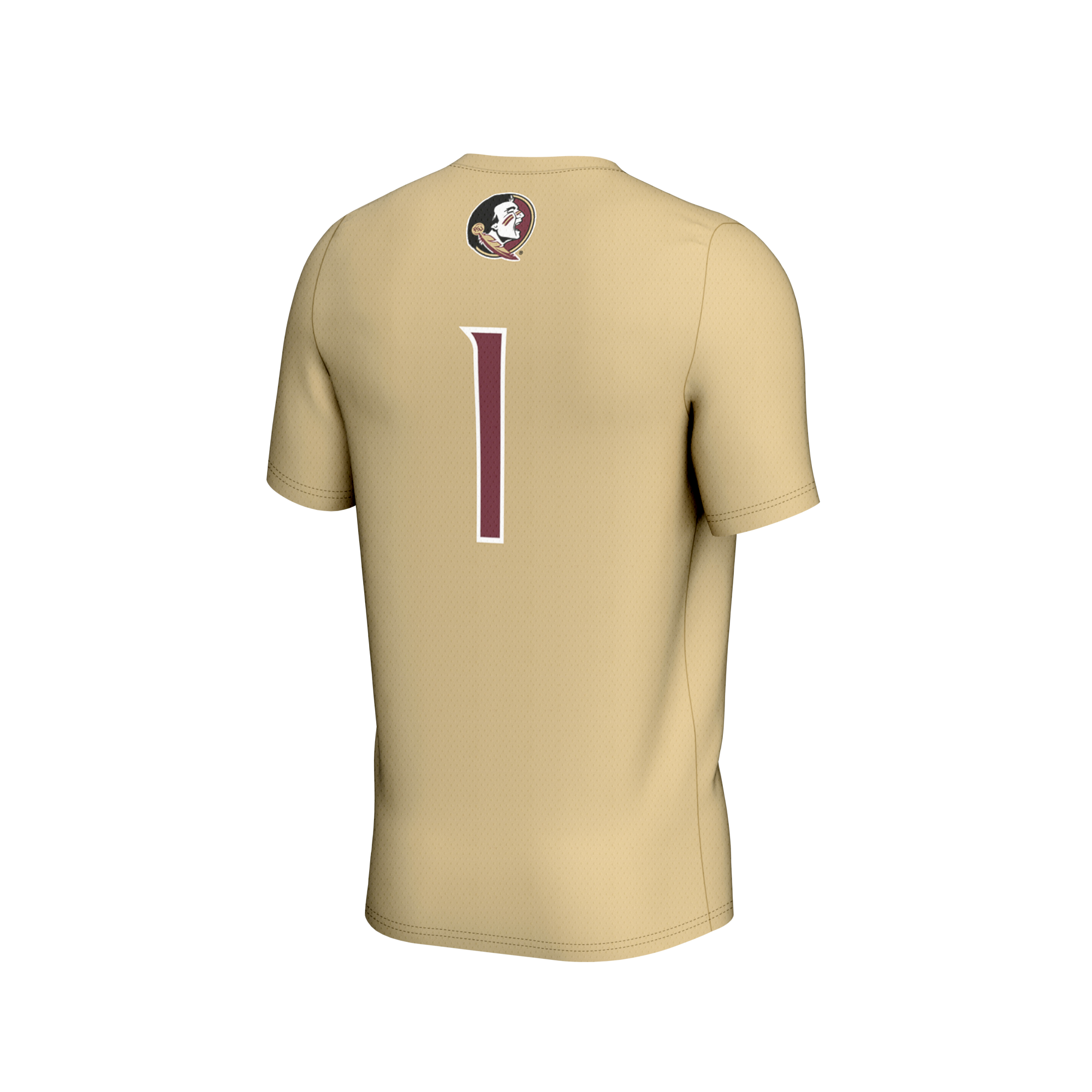 Collegiate Soccer Fashion Florida State Seminoles Game Jersey No.1 Gold NCAA College Soccer Fan Wear