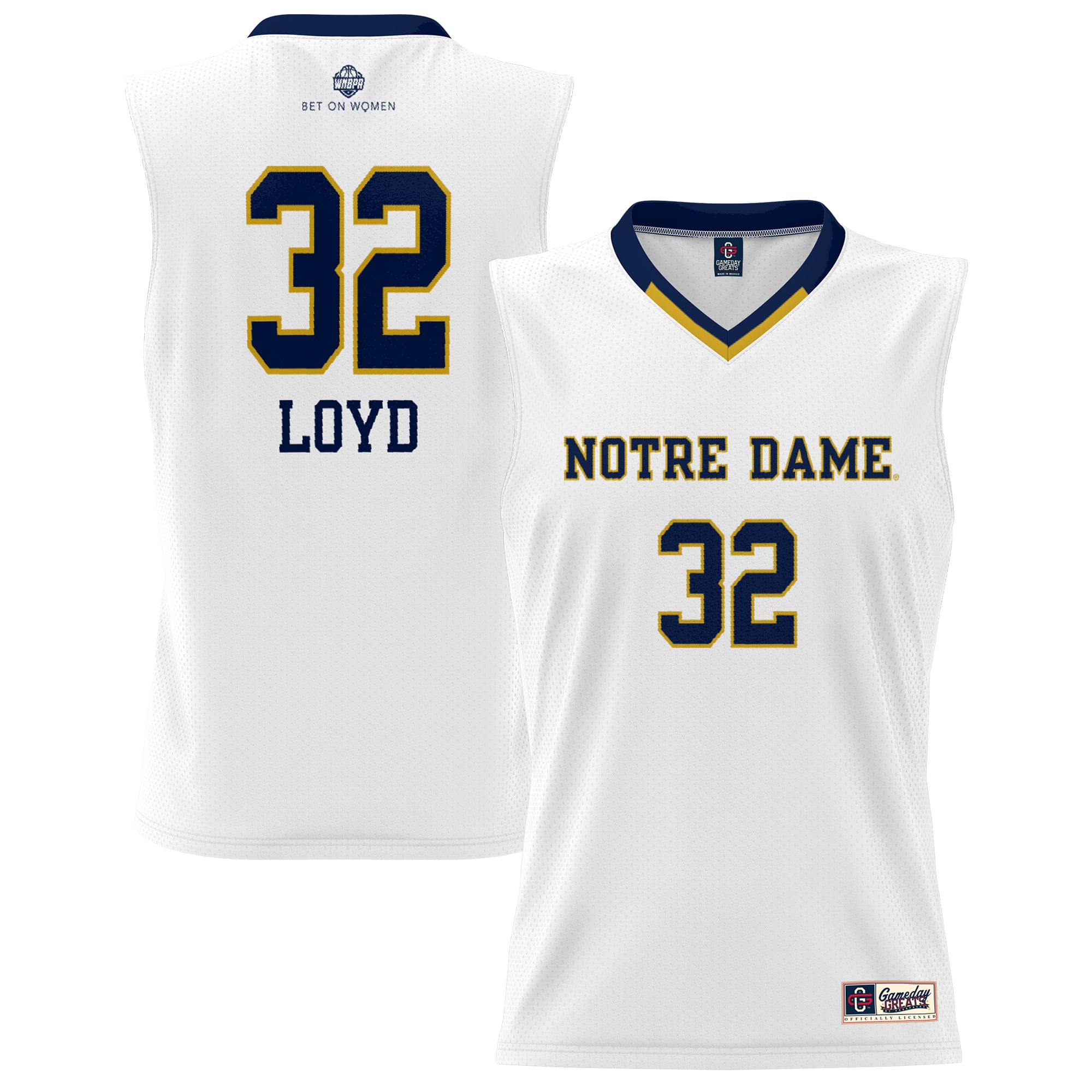 Jewell Loyd Notre Dame Fighting Irish Game Jersey White NCAA College Basketball Fan Wear
