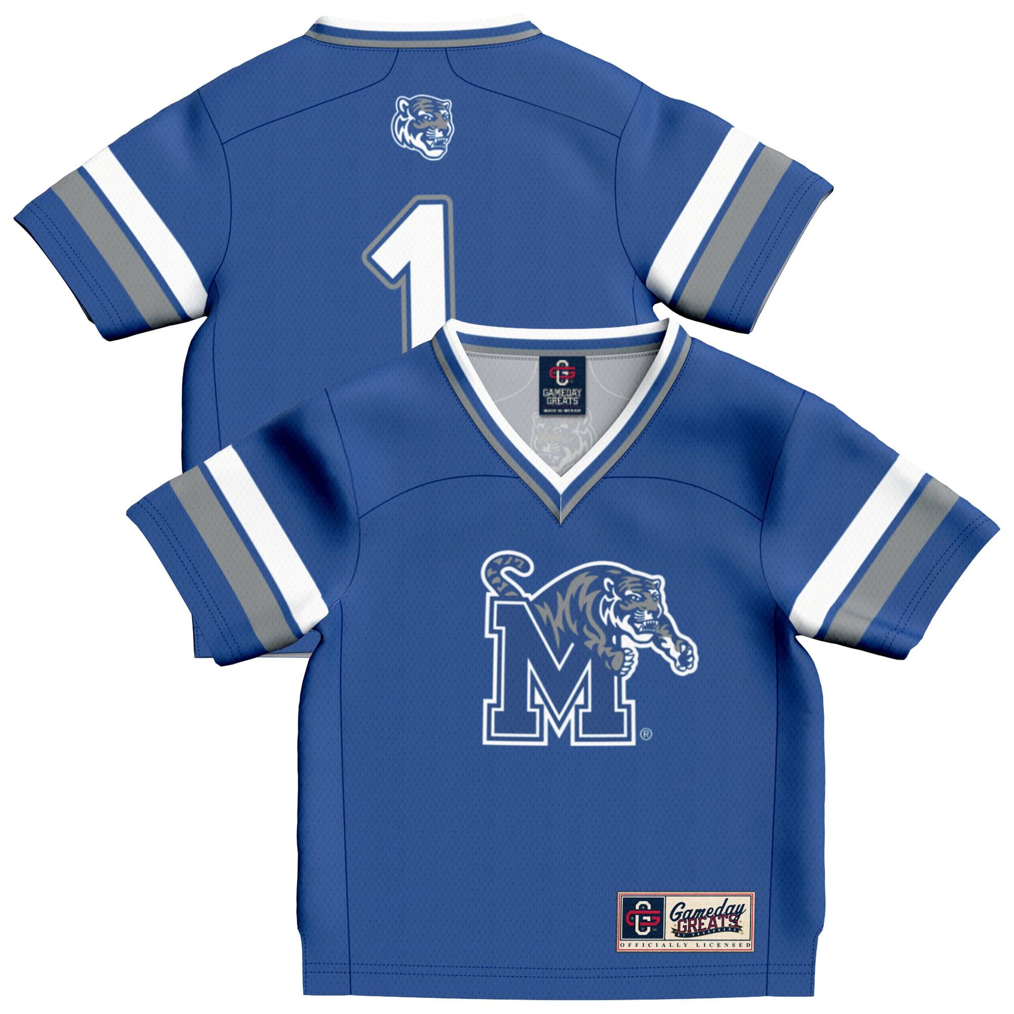 Memphis Tigers Jersey No.1 Royal NCAA College Football Fan Wear