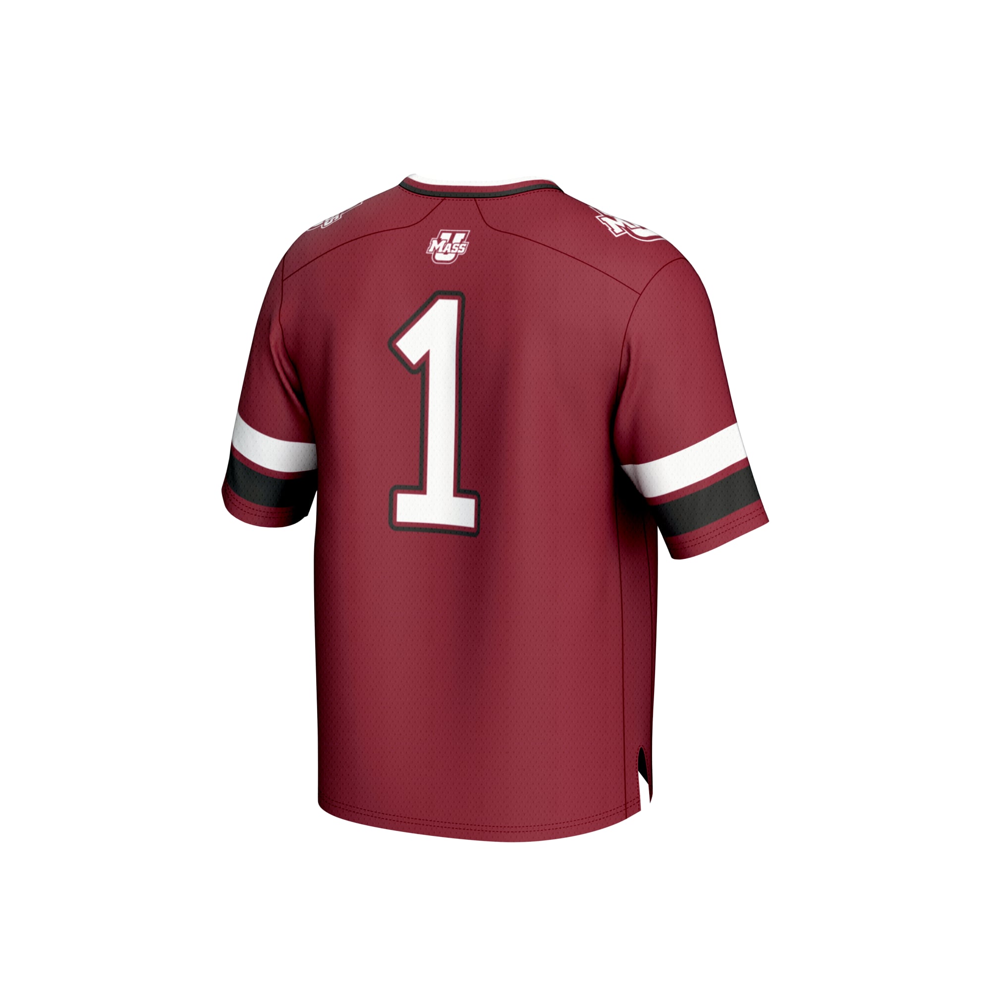 Collegiate Fashion UMass Minutemen Game Jersey No.1 Maroon NCAA College Football Fan Wear Collegiate Fashion