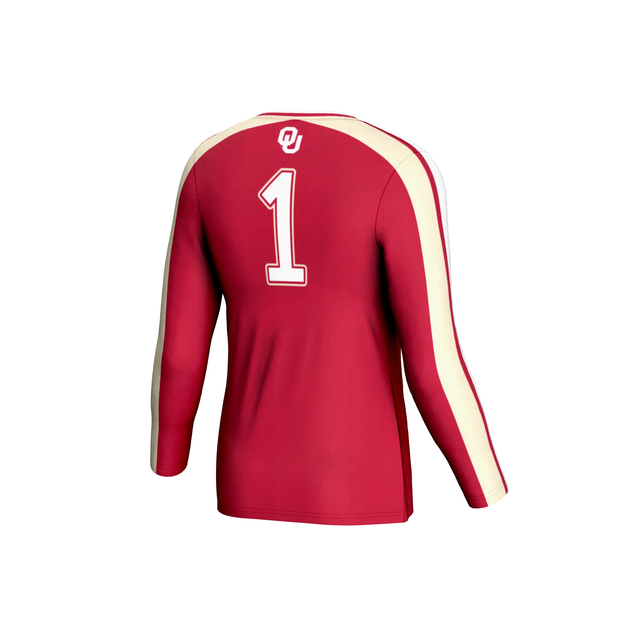 Crimson Volleyball Fashion Oklahoma Sooners Game Jersey No.1 Crimson NCAA College Volleyball Fan Wear