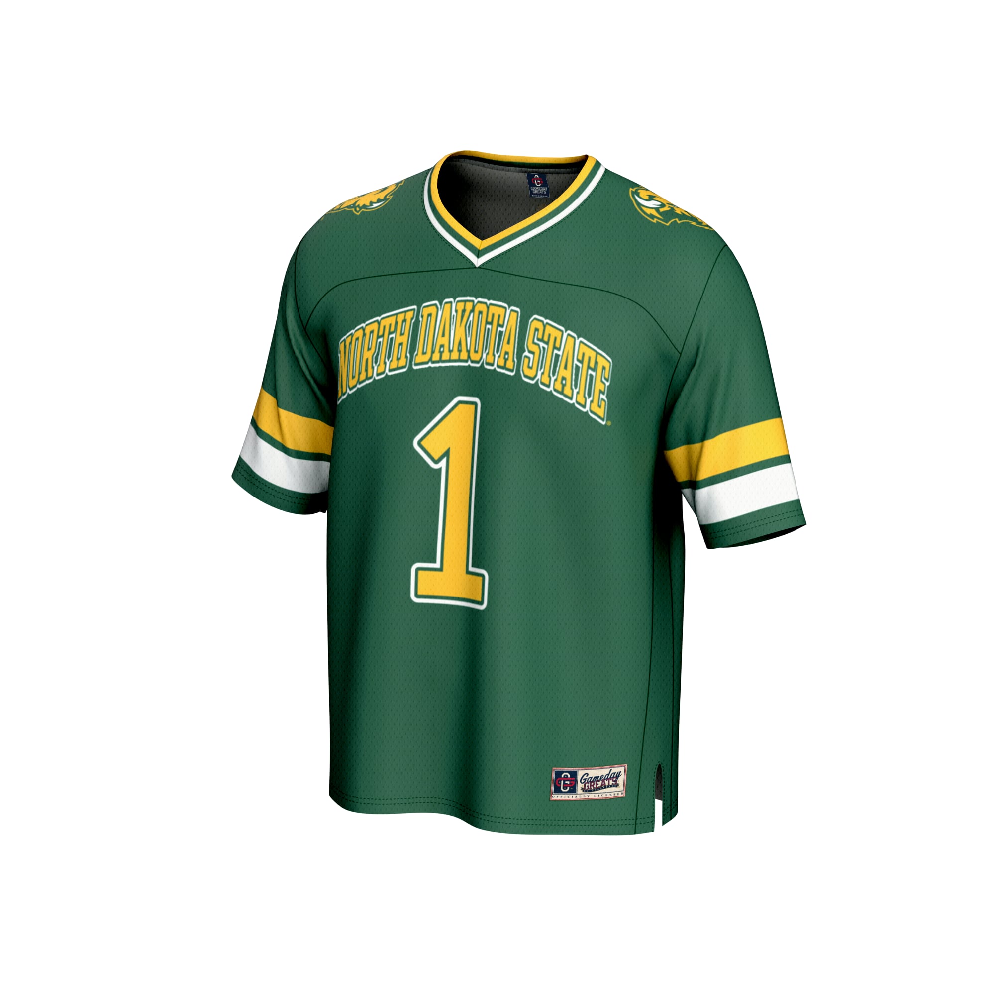 Collegiate Fashion NDSU Bison Game Jersey Green NCAA College Football Fan Wear Collegiate Fashion