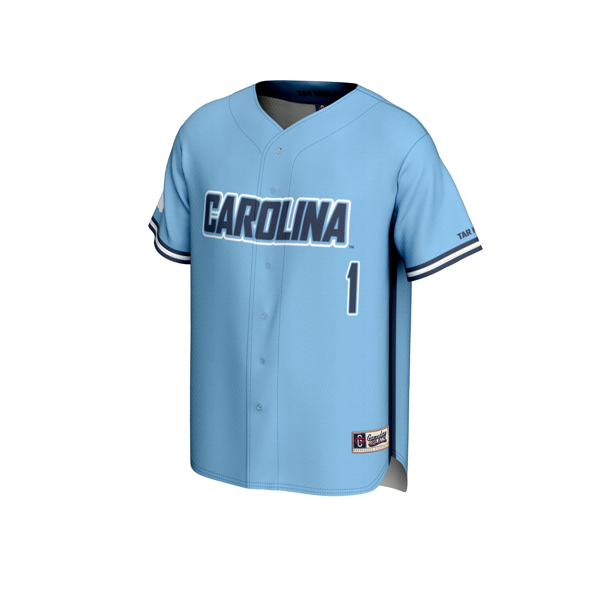Baseball Fashion North Carolina Tar Heels Game Jersey Blue NCAA College Baseball Fan Wear