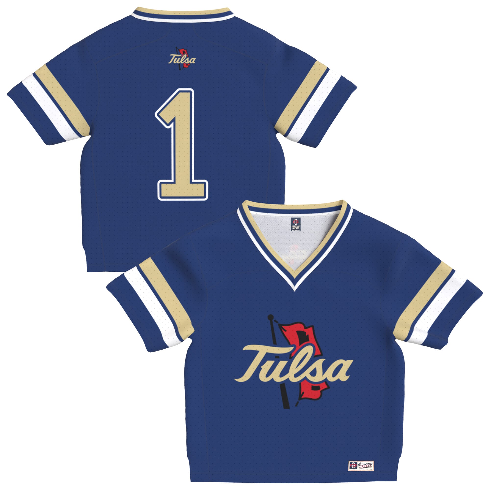 Tulsa Golden Hurricane Replica Jersey Royal NCAA College Football Fan Wear