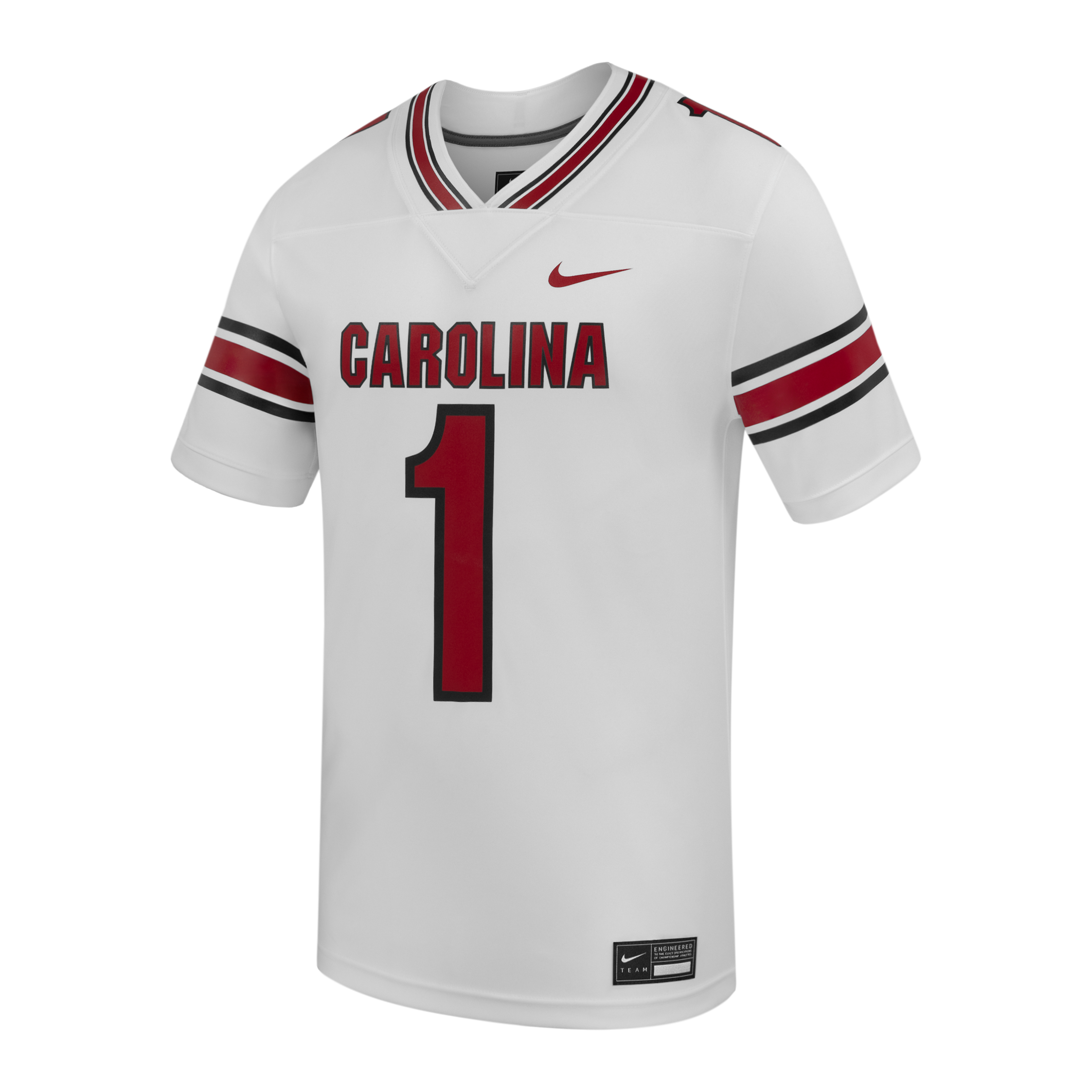 Road South Carolina Gamecocks Replica Jersey No.1 White NCAA College Football Fan Wear Road