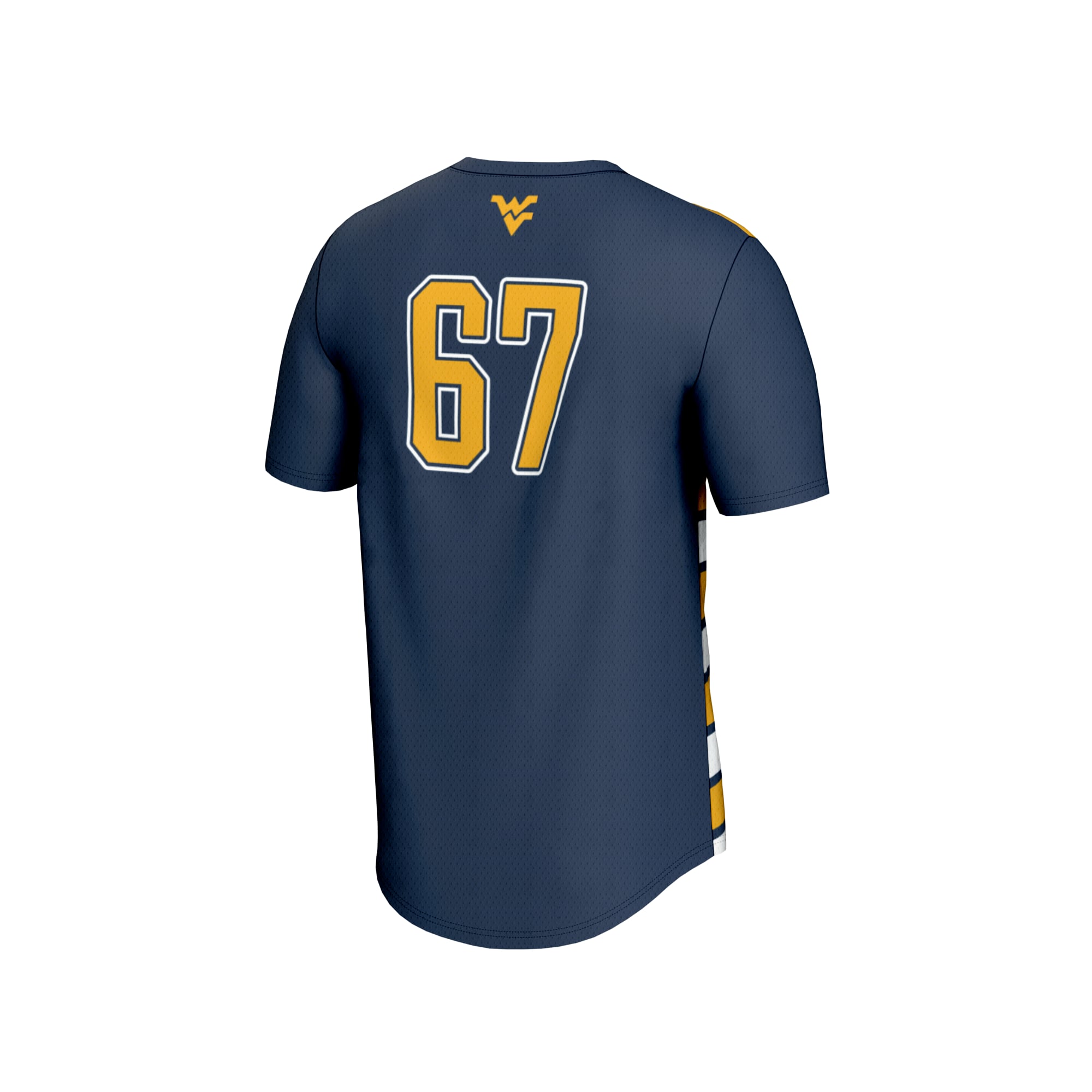 Soccer Fashion West Virginia Mountaineers Game Jersey No.67 Navy NCAA College Soccer Fan Wear