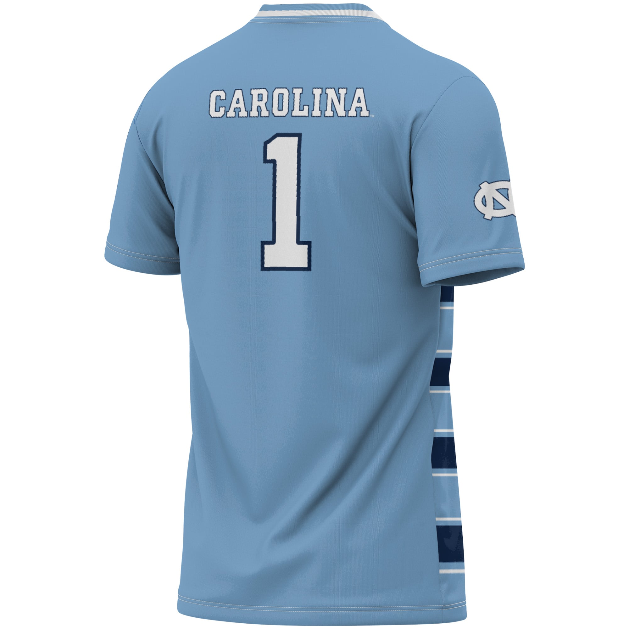 Soccer Fashion North Carolina Tar Heels Game Jersey No.1 Blue NCAA College Soccer Fan Wear