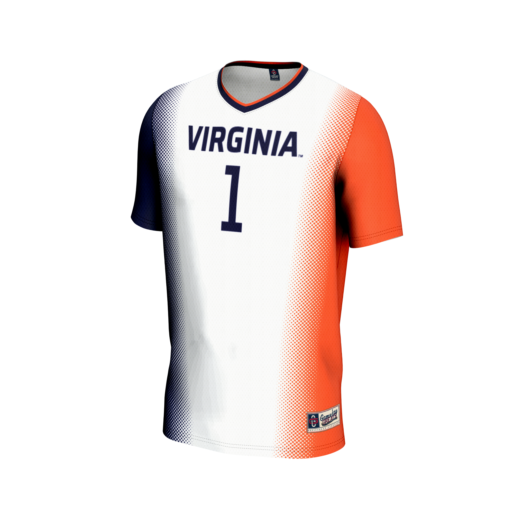 Soccer Virginia Cavaliers Game Jersey White NCAA College Soccer Fan Wear Soccer